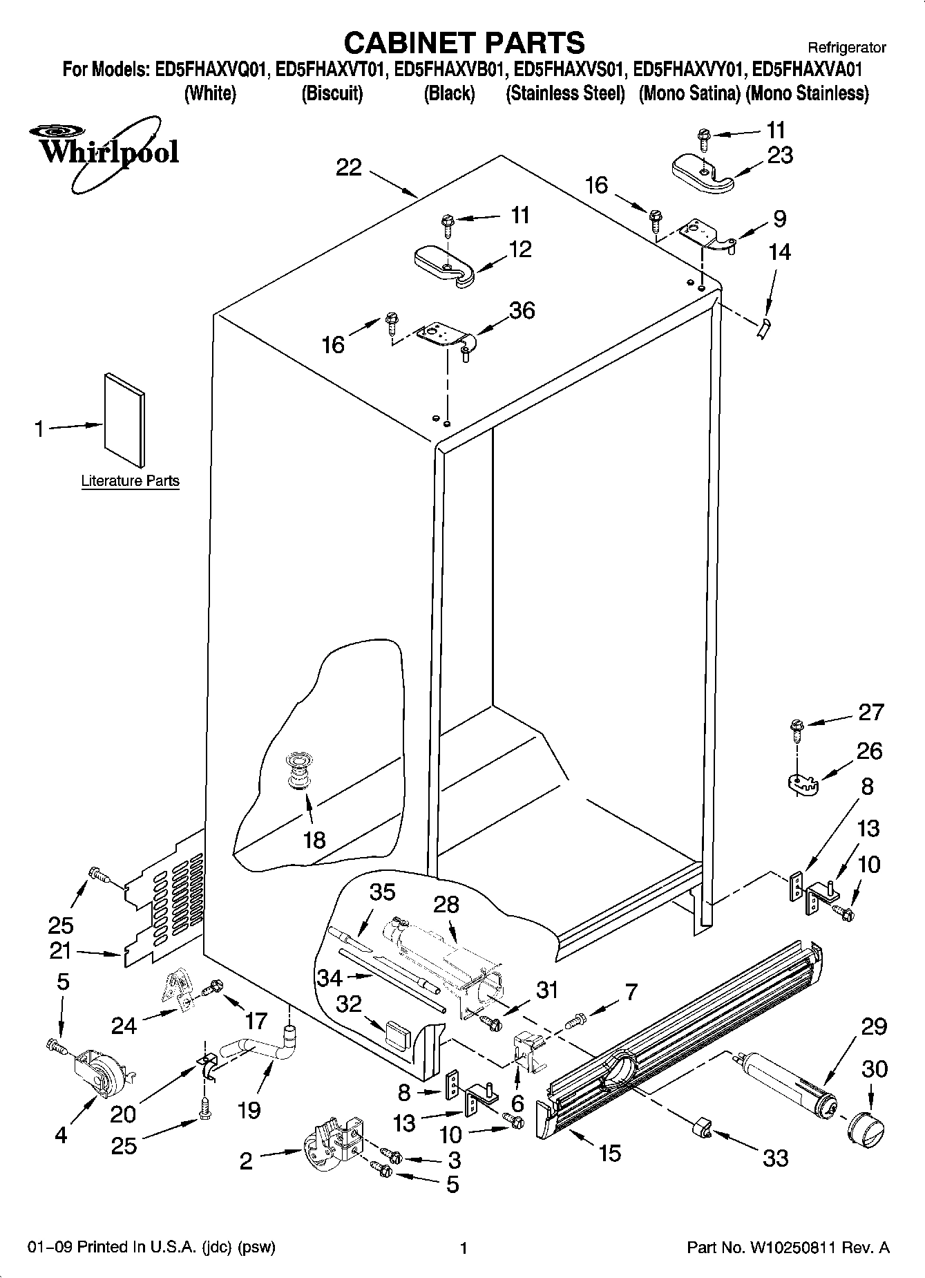 01 - CABINET PARTS