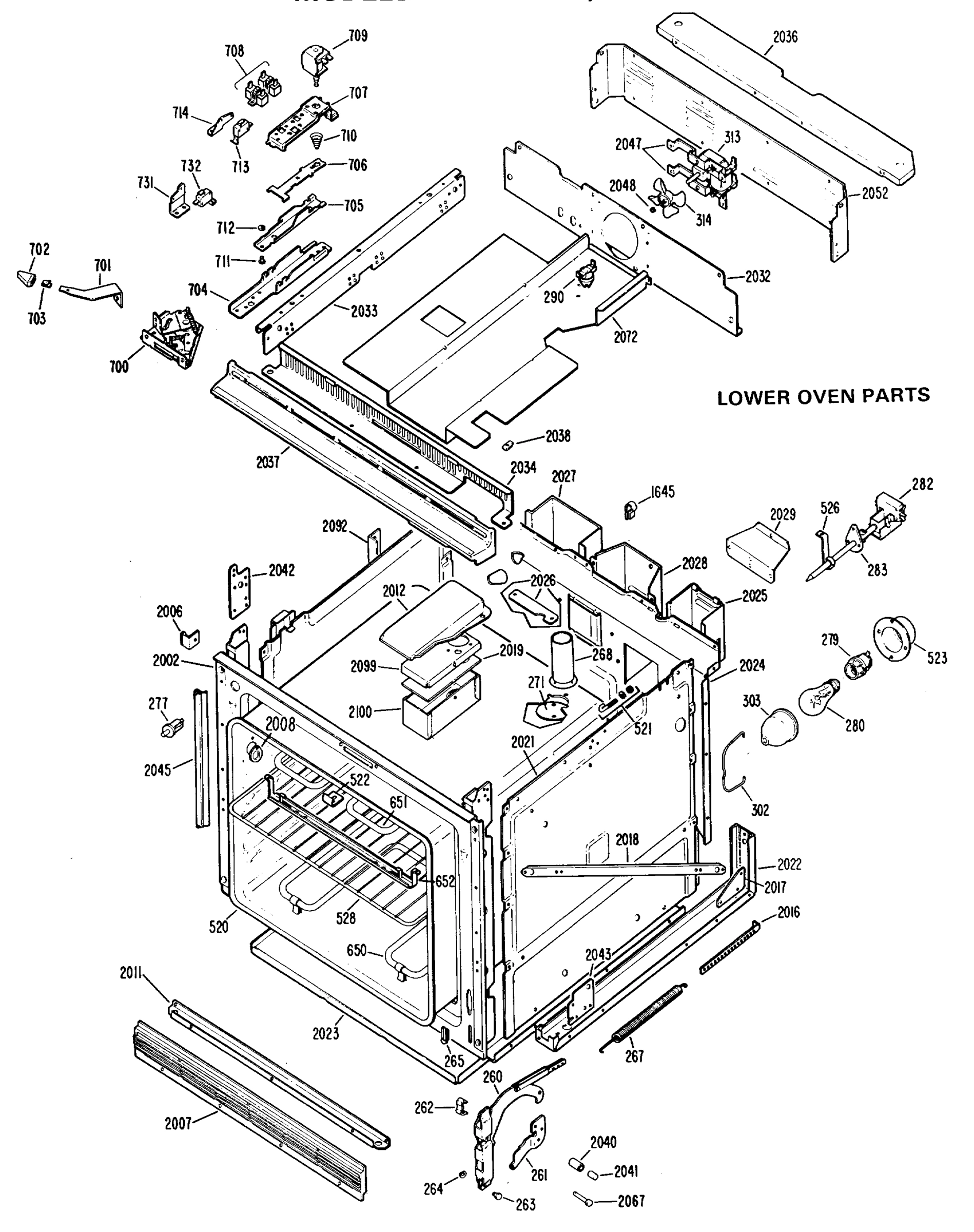 LOWER OVEN PARTS