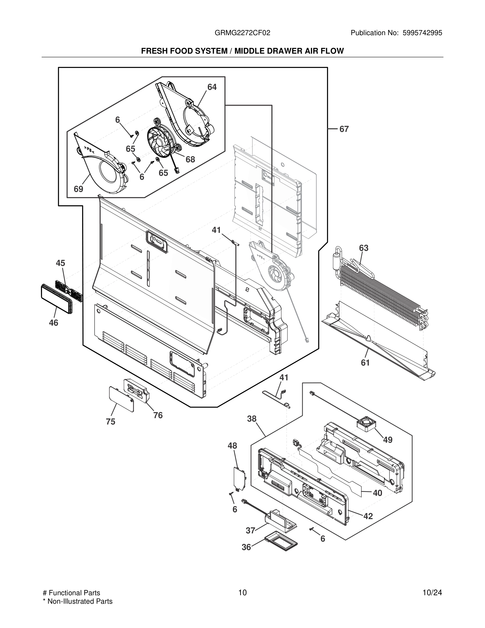 11 - FRESH FOOD SYSTEM / MIDDLE DRAWER AIR FLOW