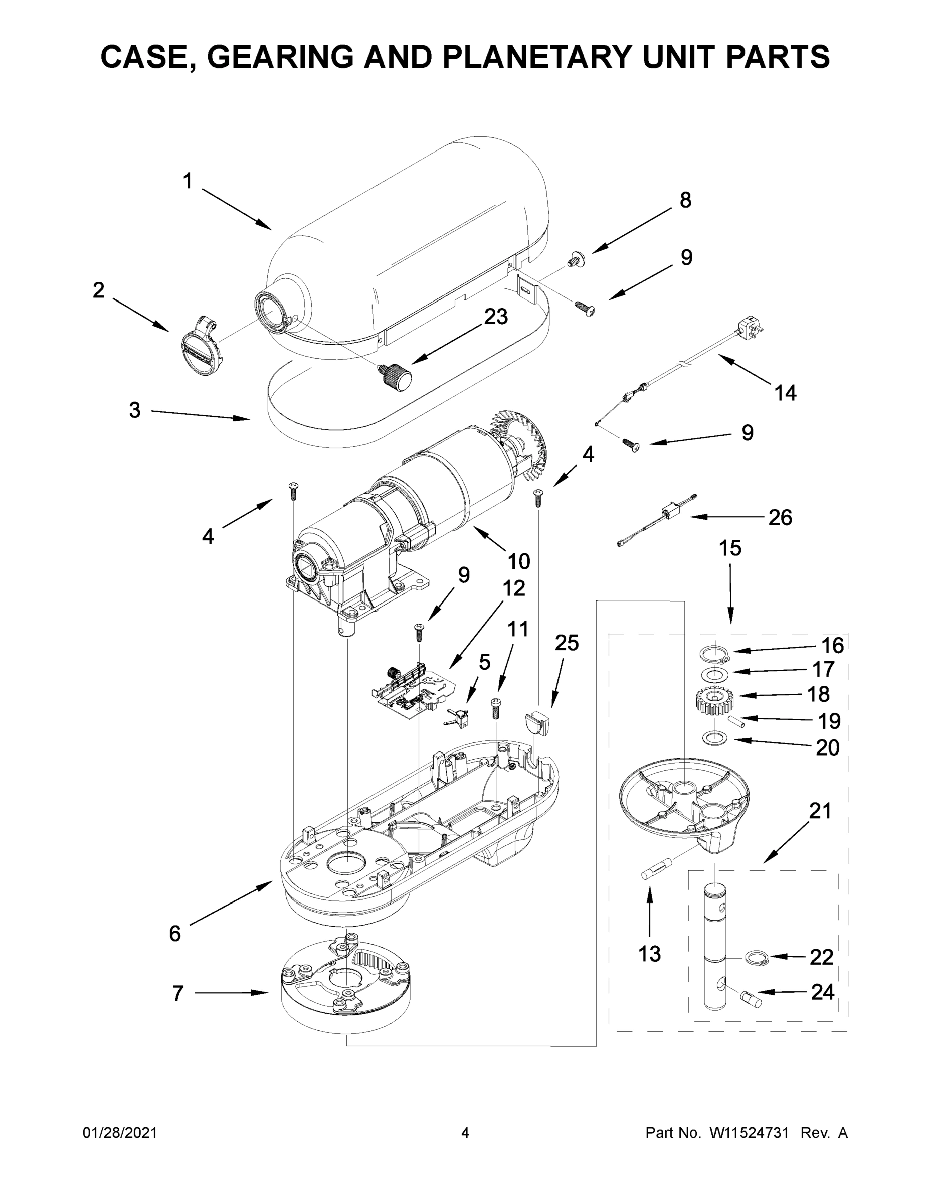 03 - CASE, GEARING AND PLANETARY UNIT PARTS