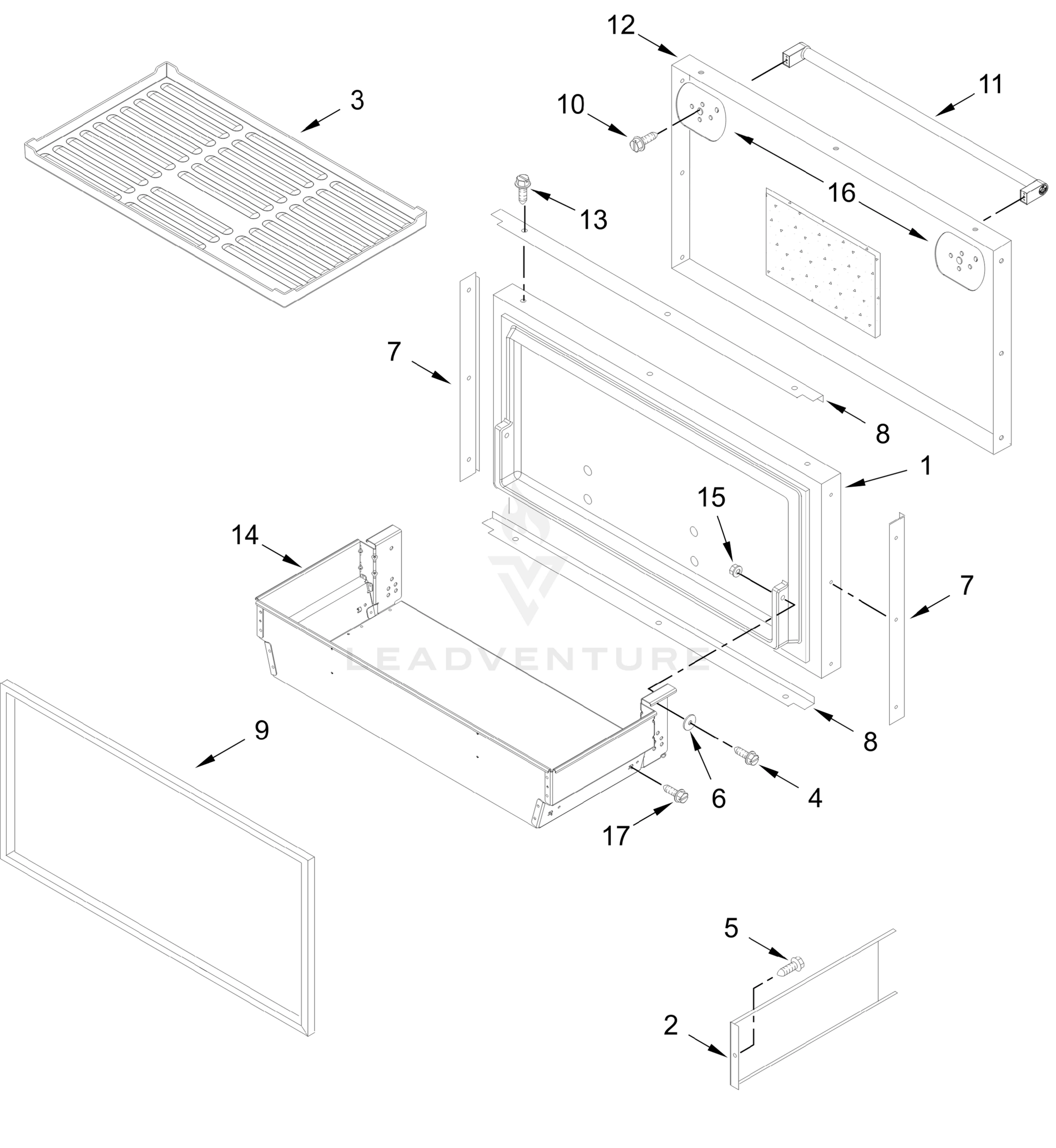 FREEZER DOOR AND BASKET PARTS