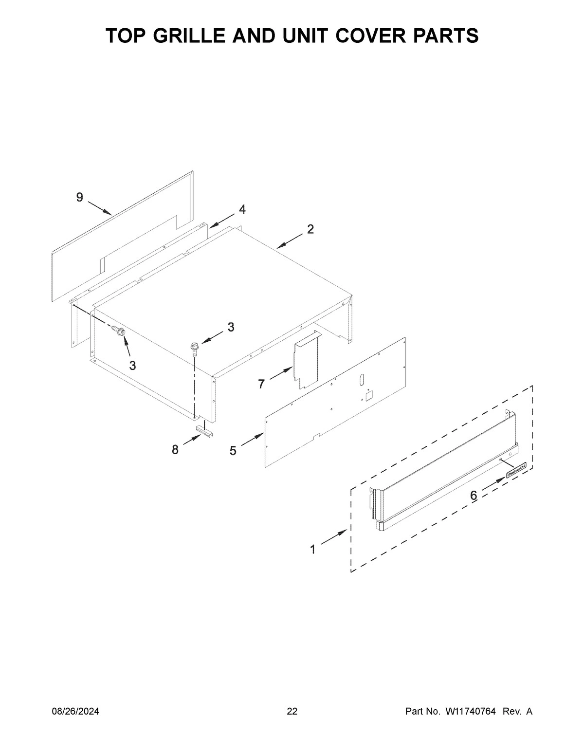 12 - TOP GRILLE AND UNIT COVER PARTS