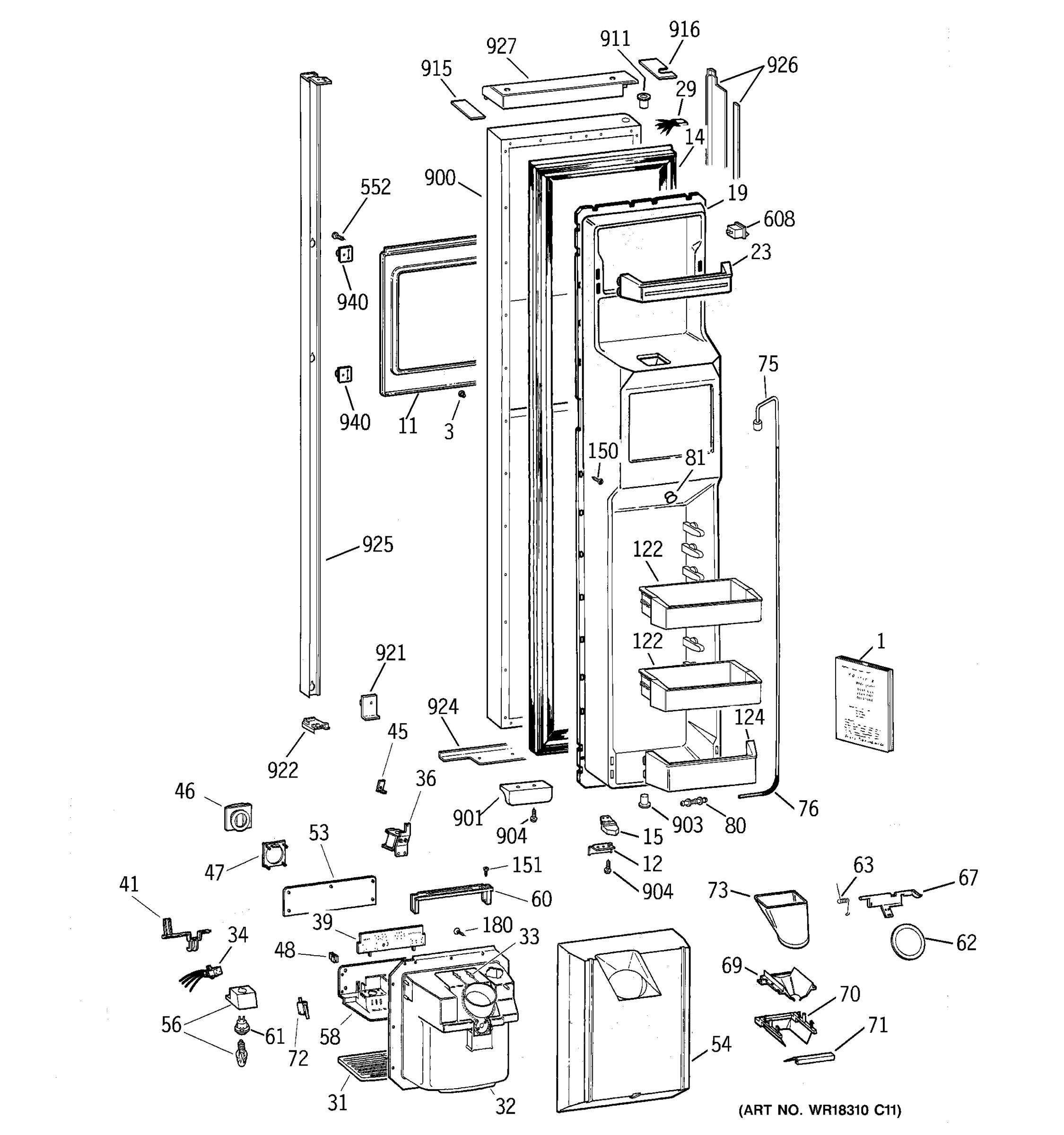 FREEZER DOOR