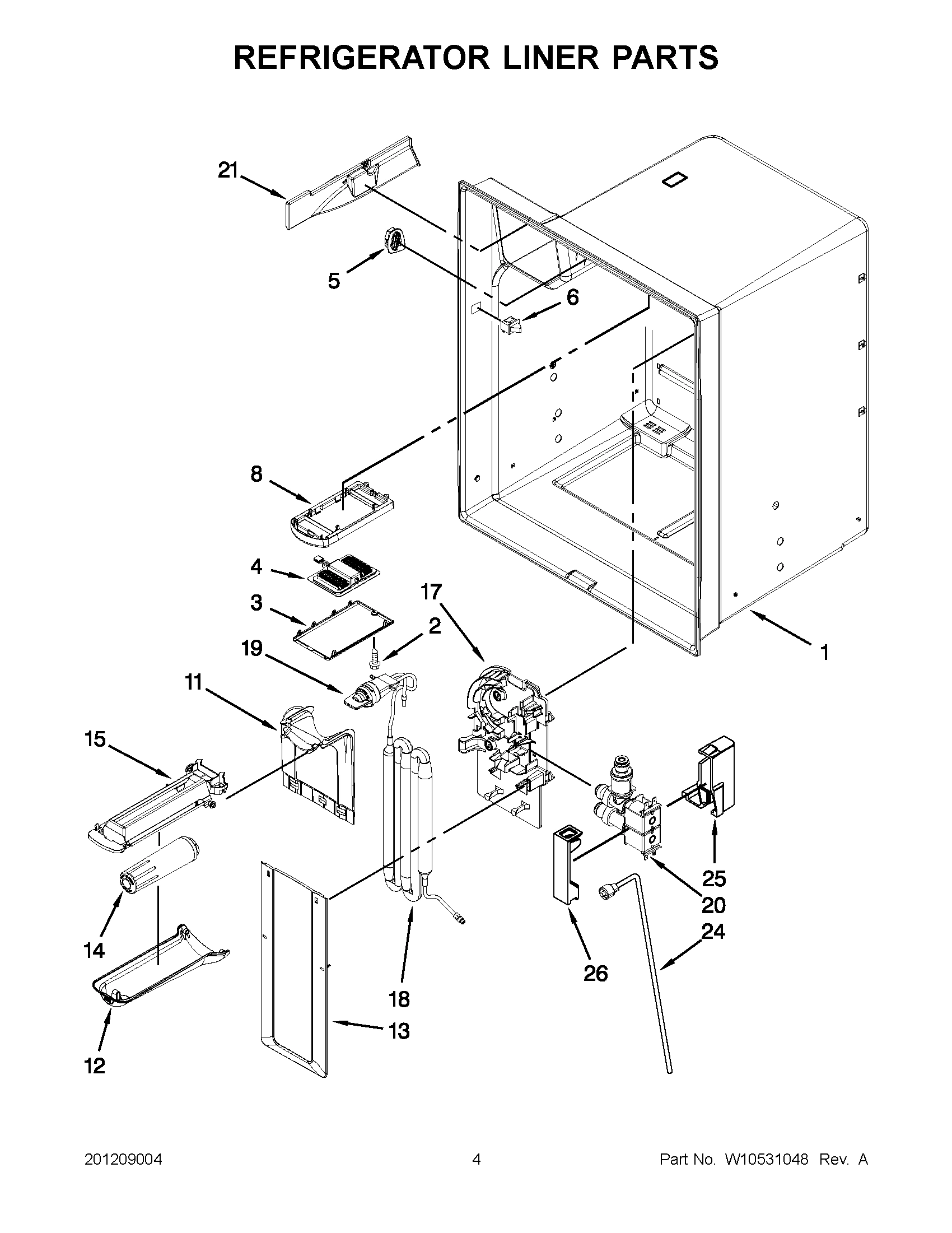 02 - REFRIGERATOR LINER PARTS