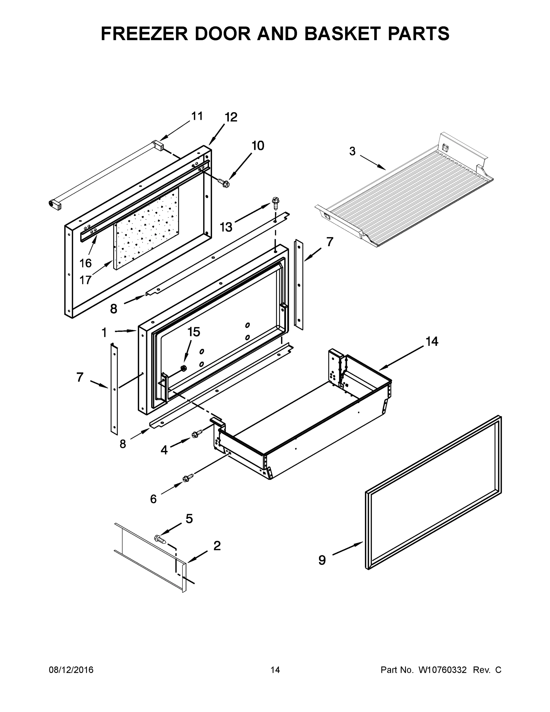 08 - FREEZER DOOR AND BASKET PARTS