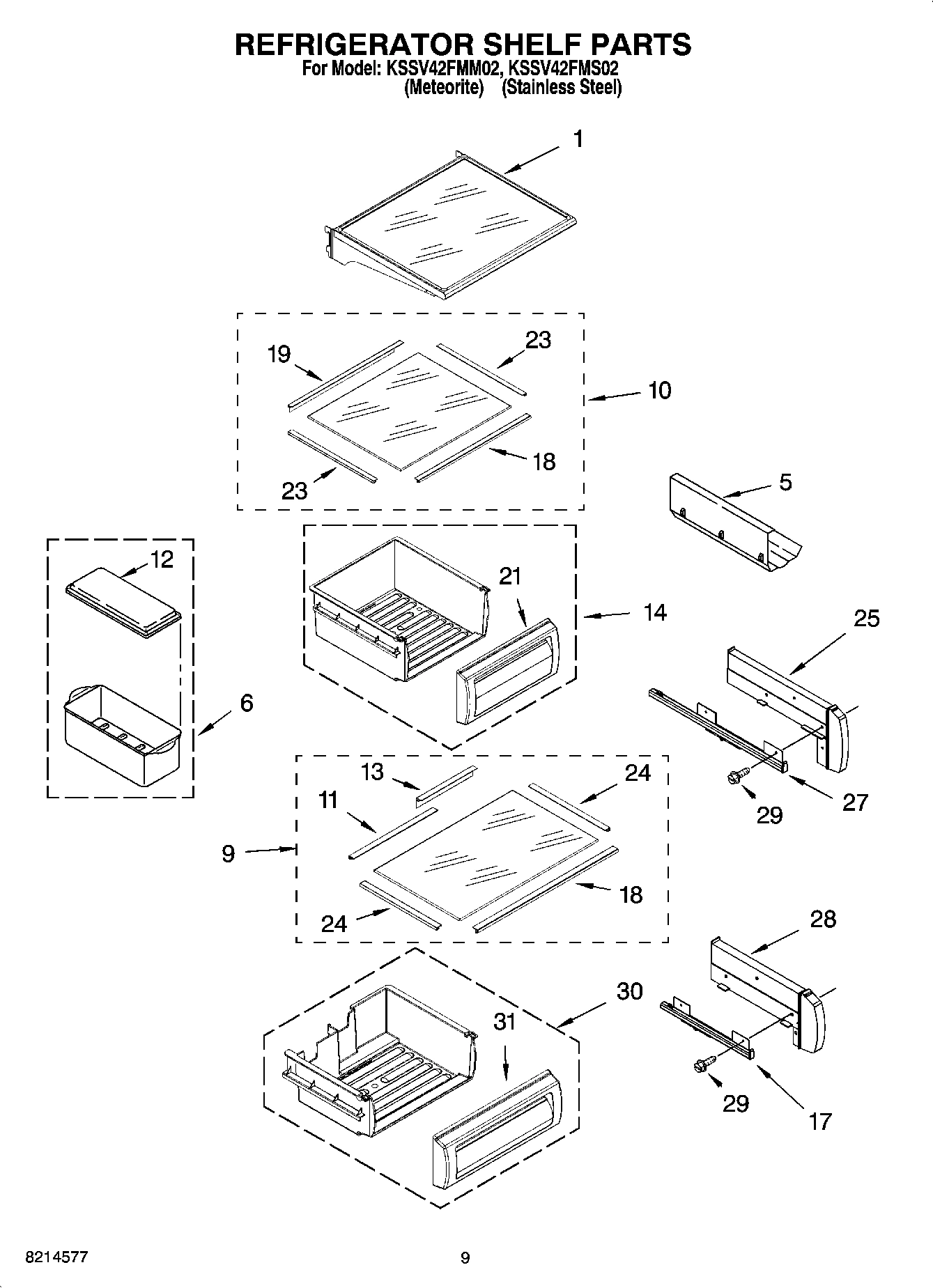 07 - REFRIGERATOR SHELF PARTS