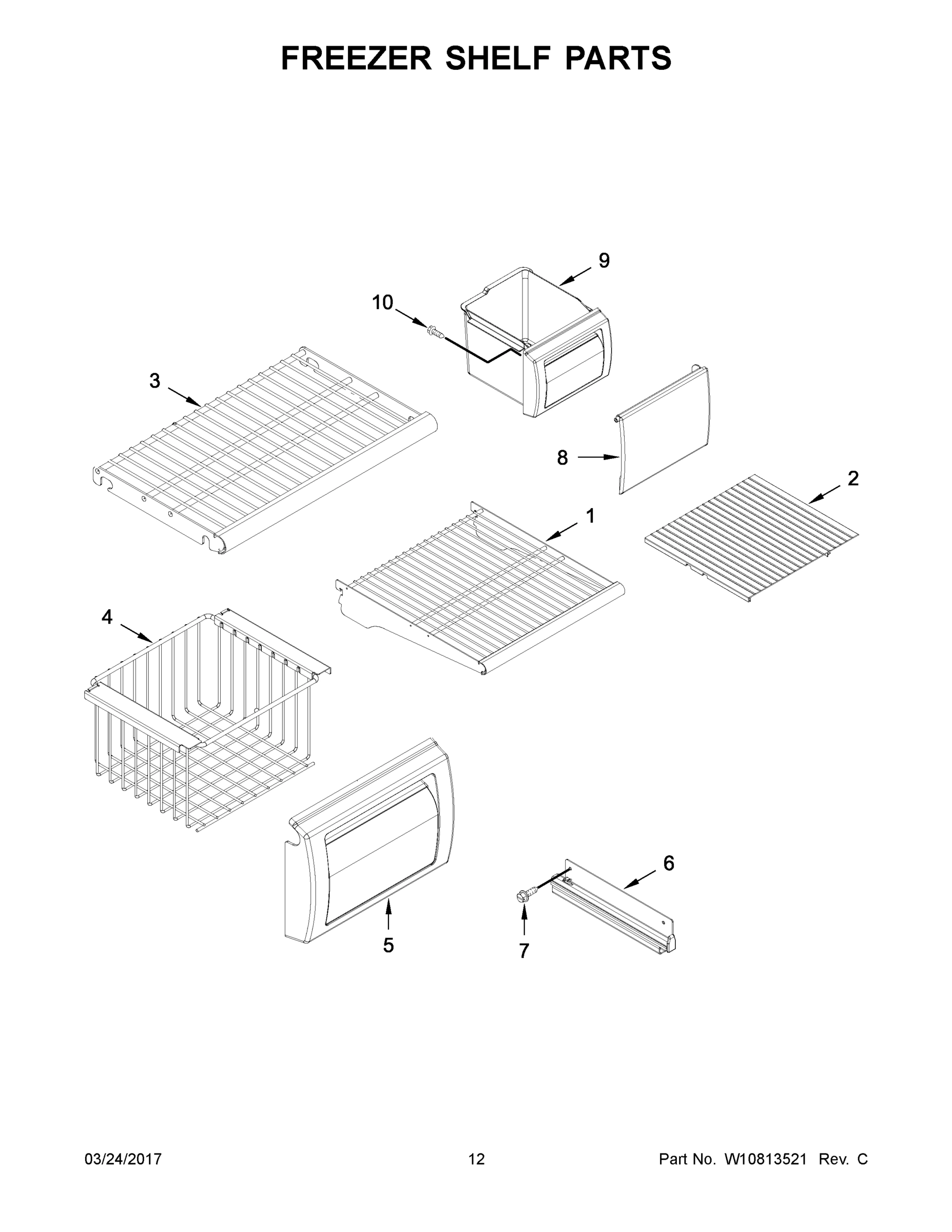 07 - FREEZER SHELF PARTS