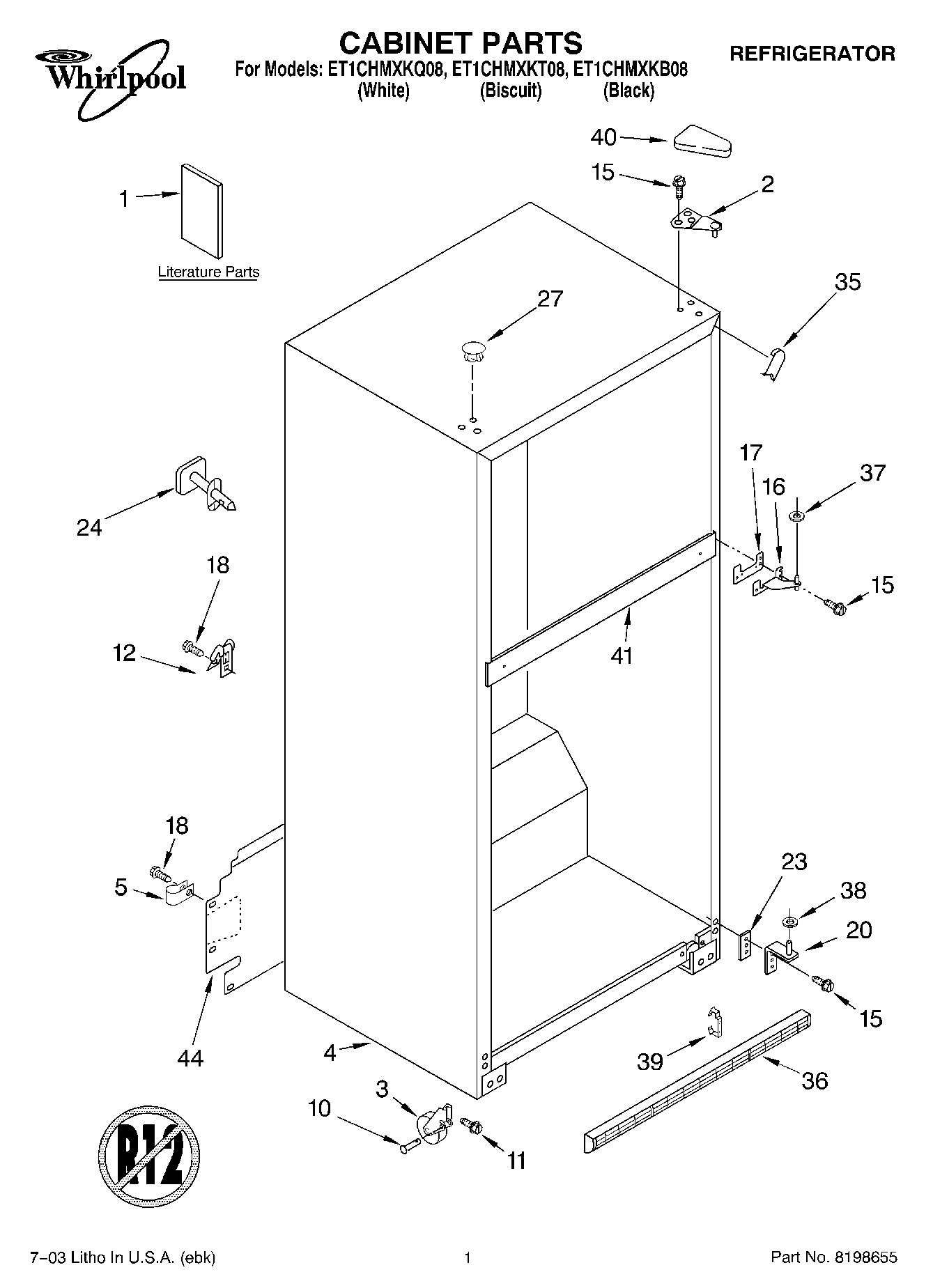 01 - CABINET PARTS