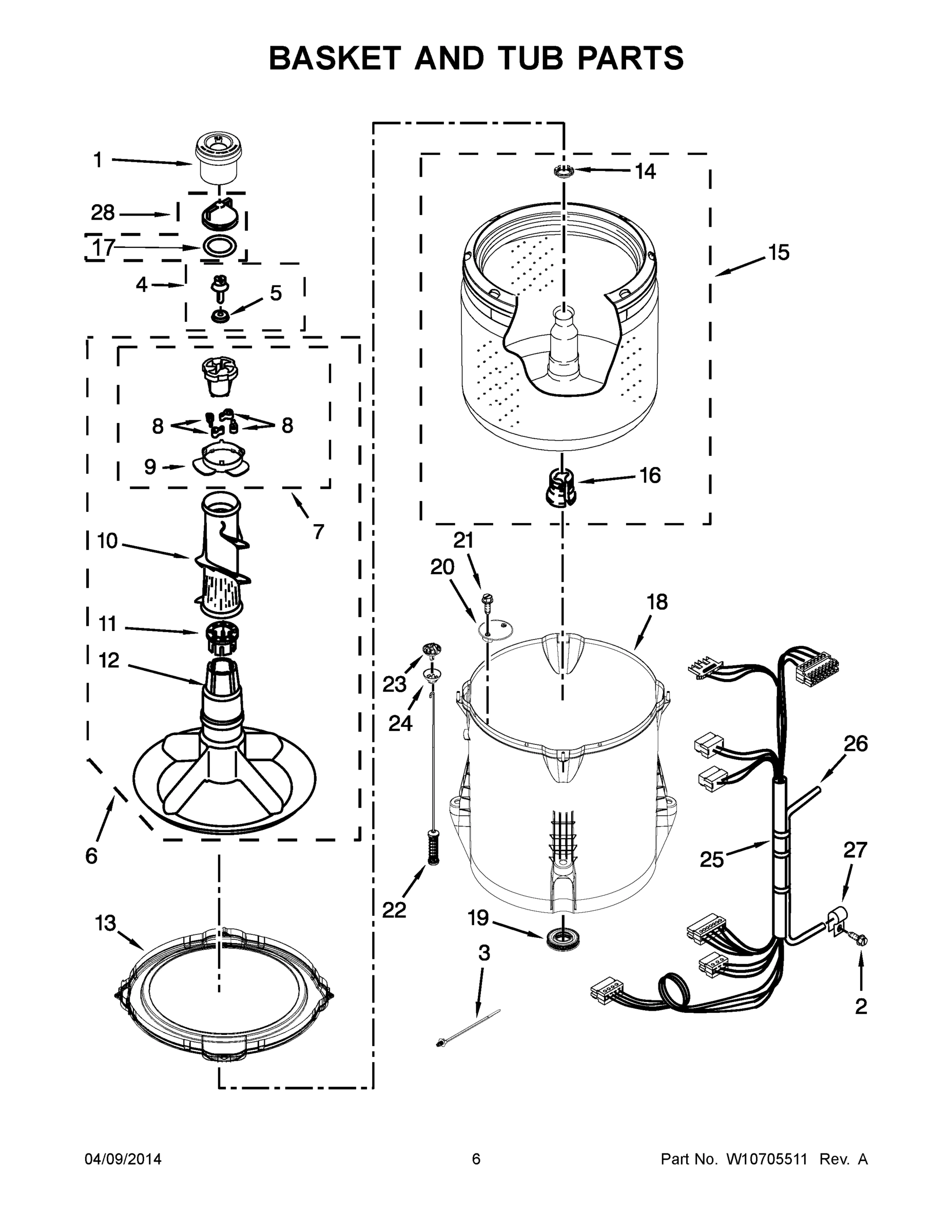 04 - BASKET AND TUB PARTS