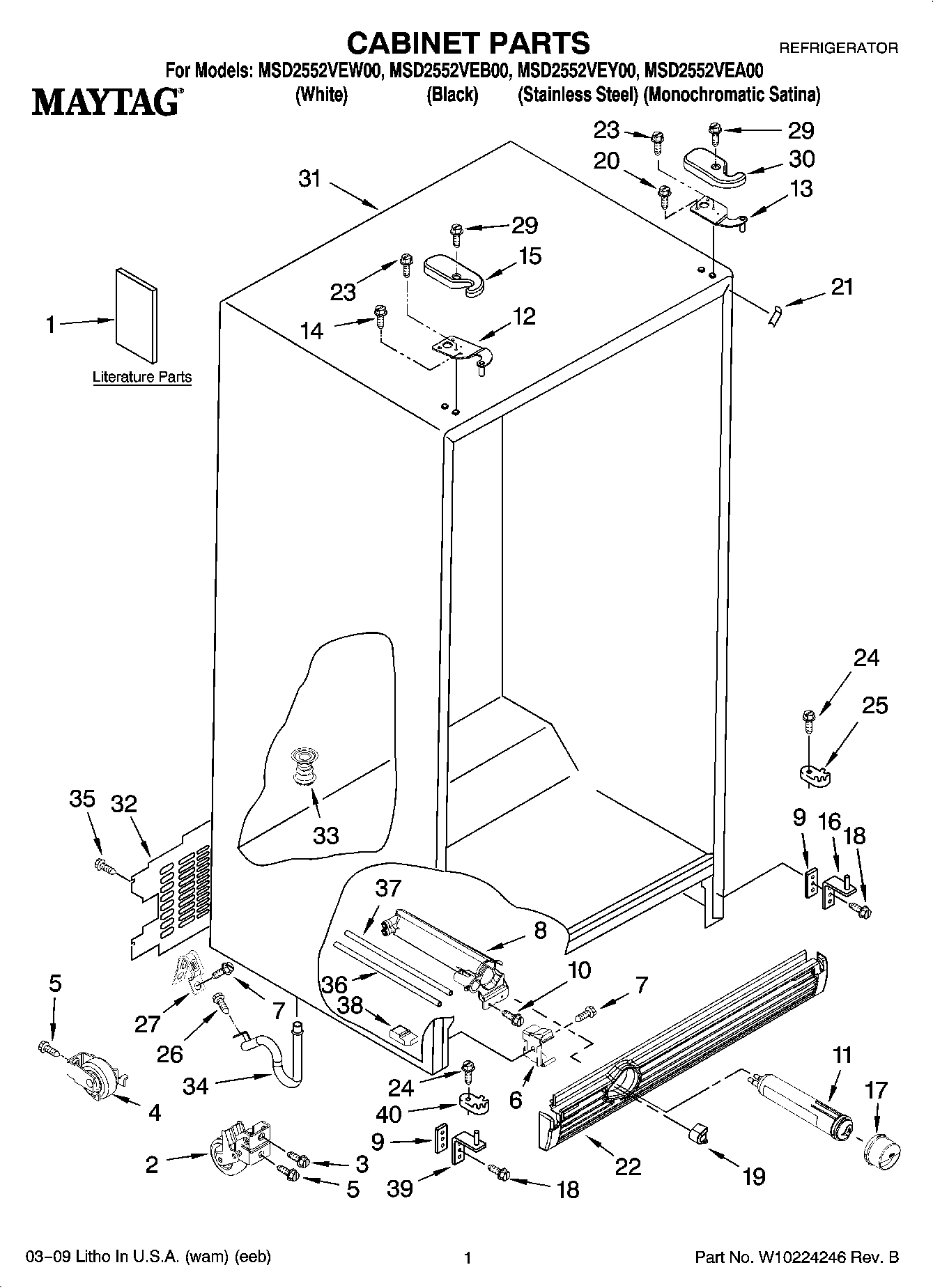 01 - CABINET PARTS