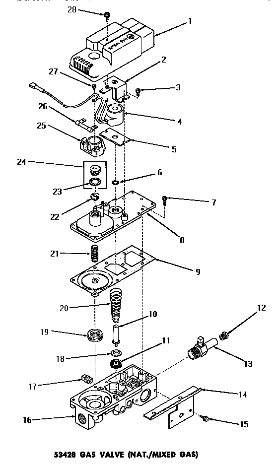 05 - 53428 GAS VALVE (NAT. / MIXED GAS)