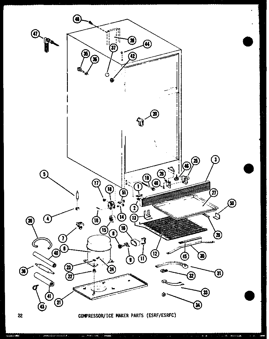 01 - COMPRESSOR/ICE MAKER PARTS (ESRF/ESRFC)
