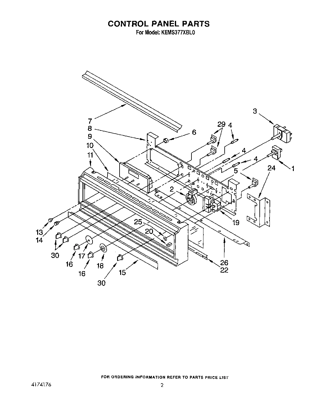 02 - CONTROL PANEL, LIT/OPTIONAL