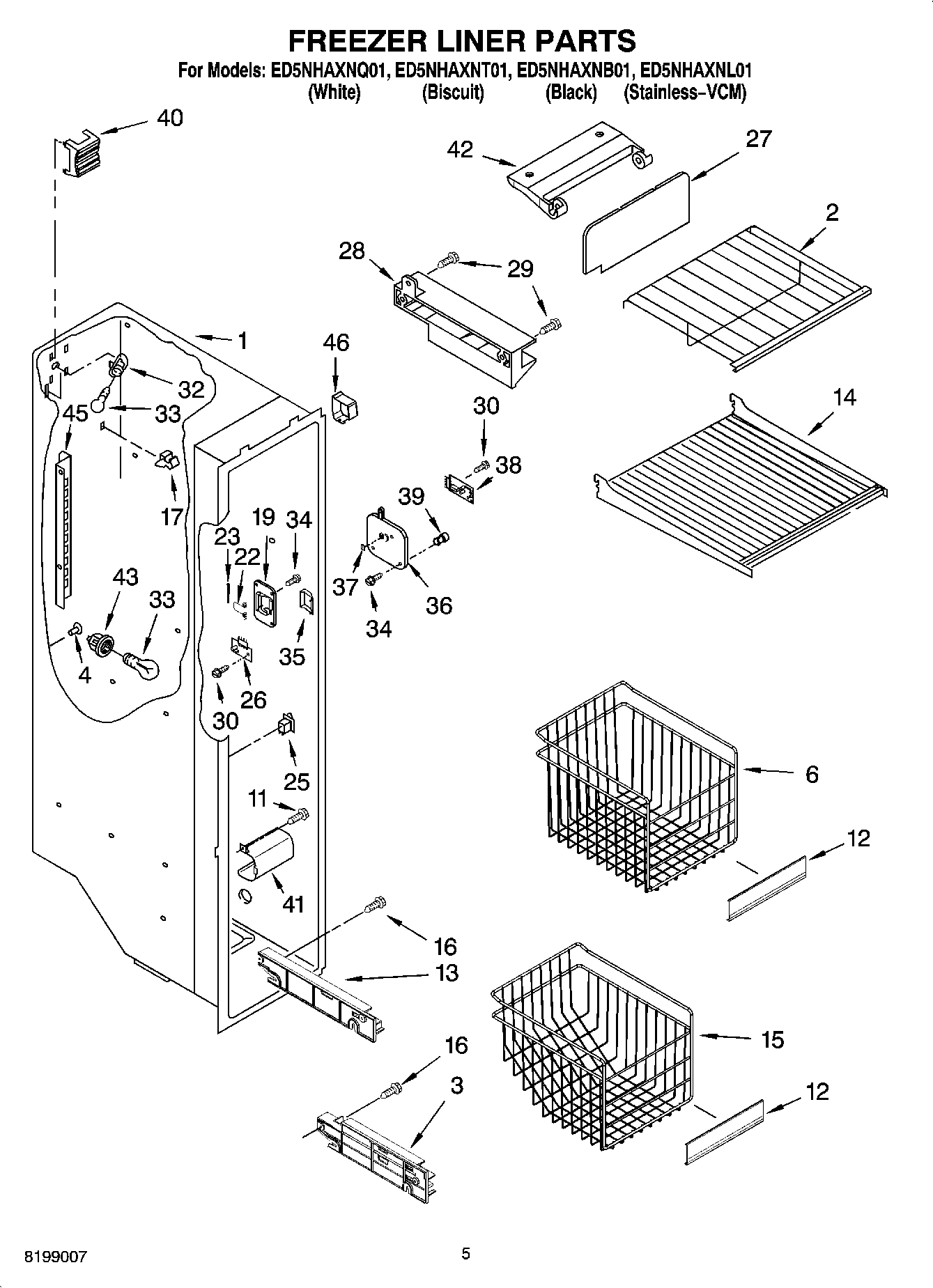 04 - FREEZER LINER PARTS