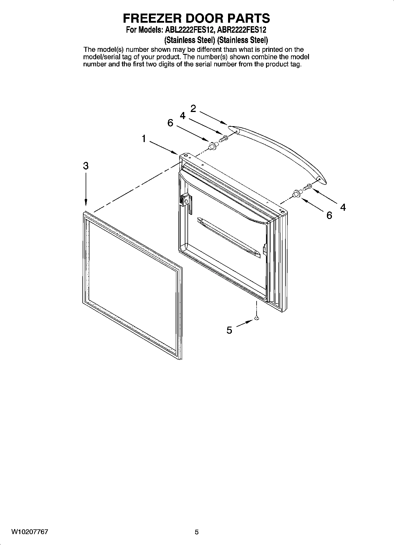 03 - FREEZER DOOR PARTS