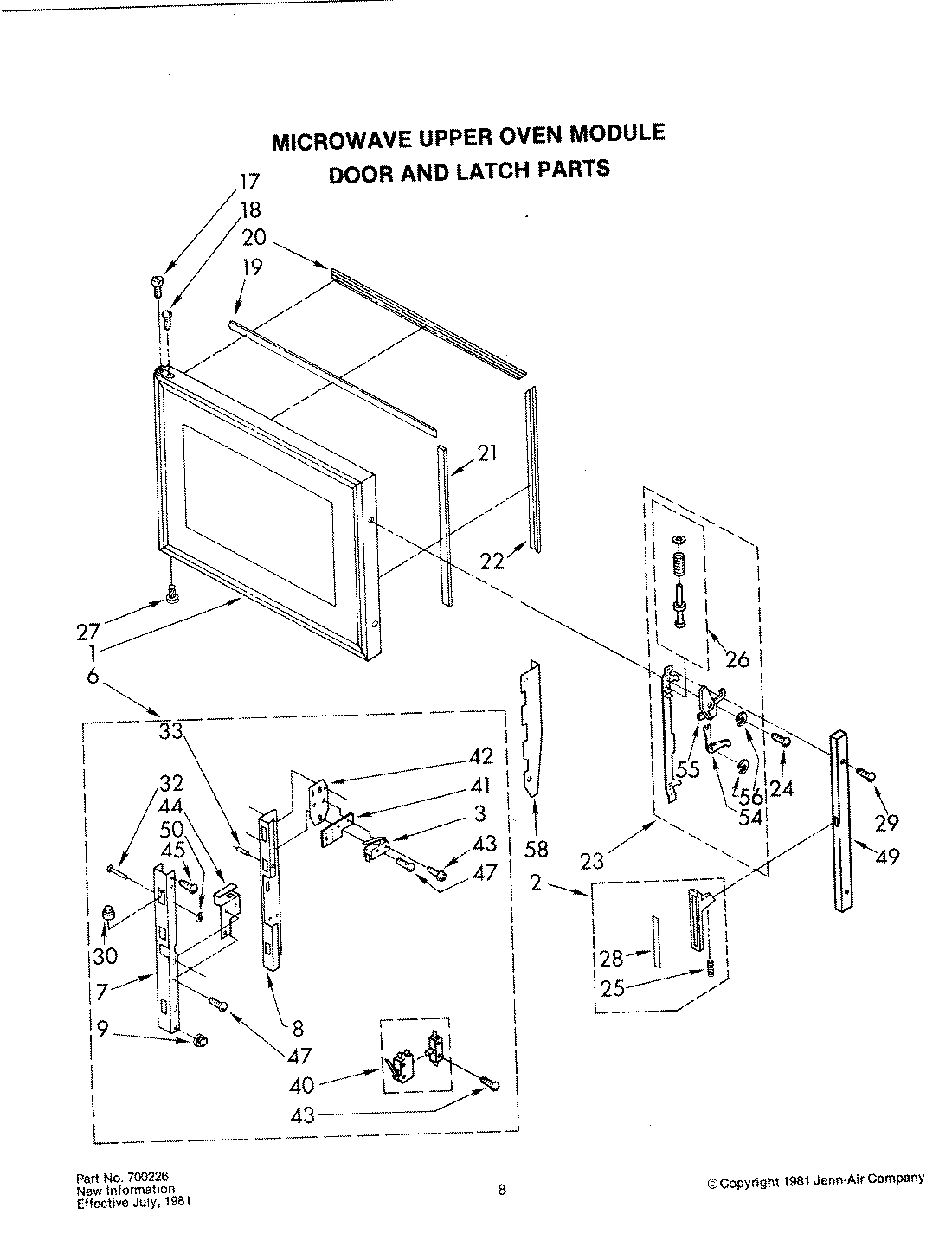 03 - DOOR & LATCH PARTS (MW UPPER OVEN)