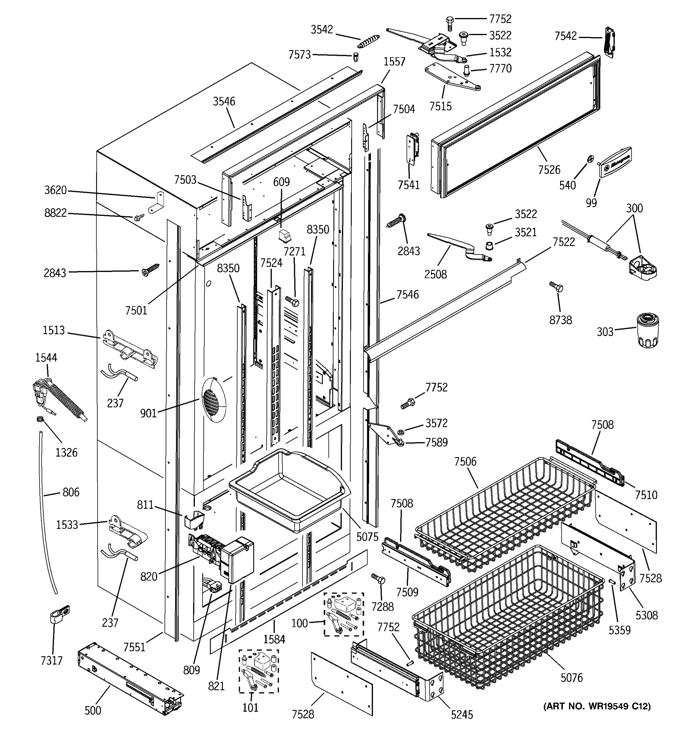 FREEZER SECTION, TRIM & COMPONENTS