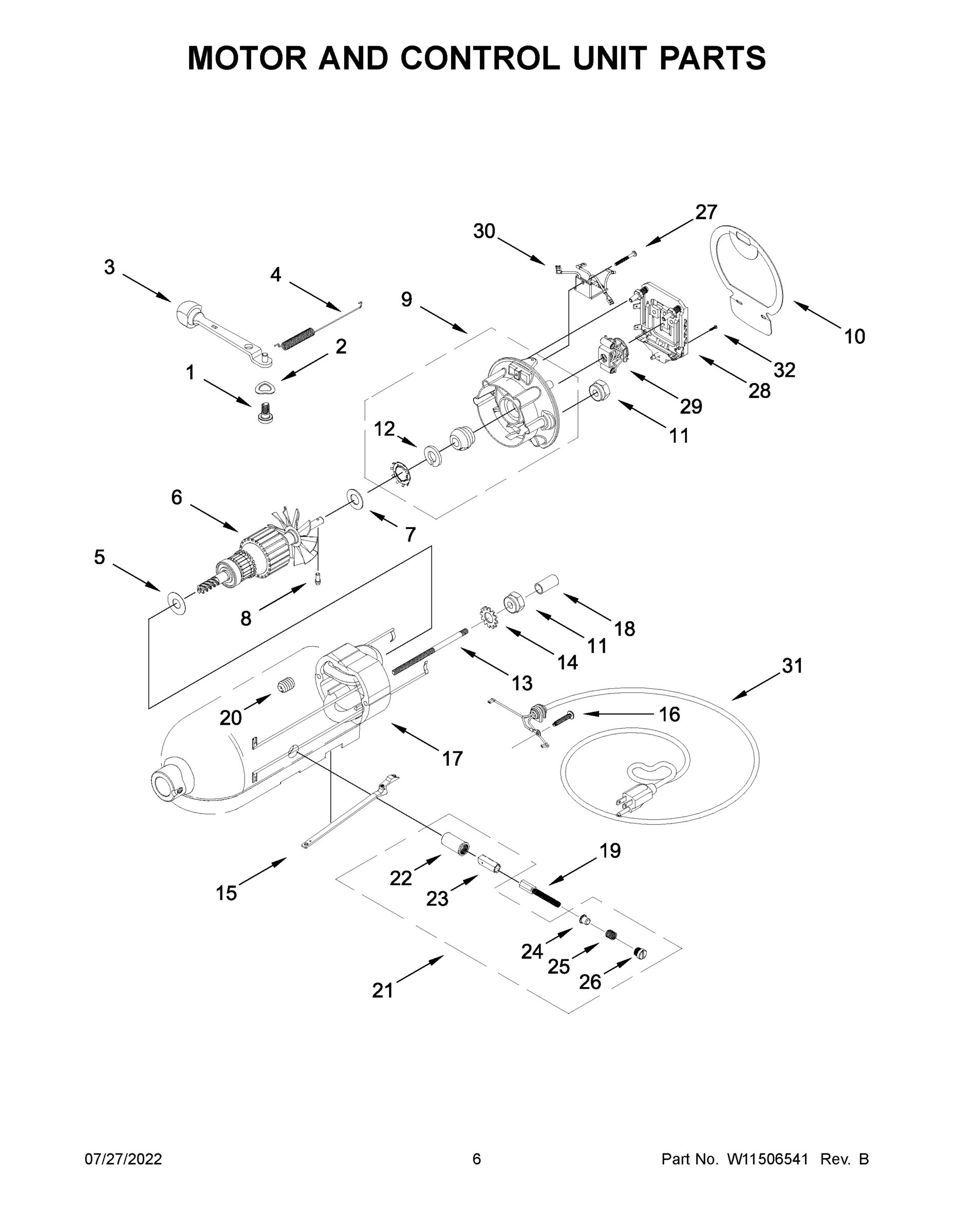 04 - MOTOR AND CONTROL UNIT PARTS