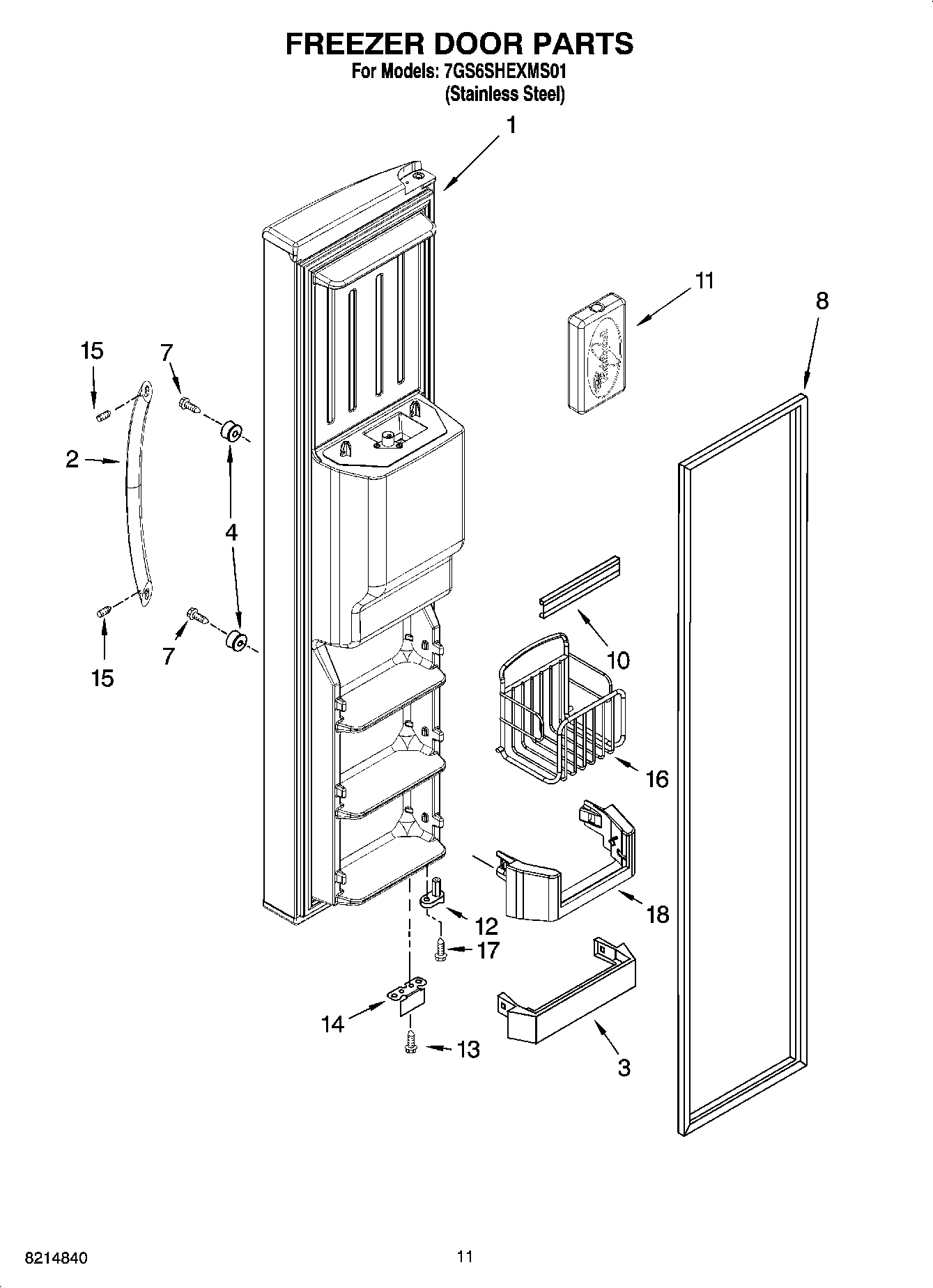 07 - FREEZER DOOR PARTS