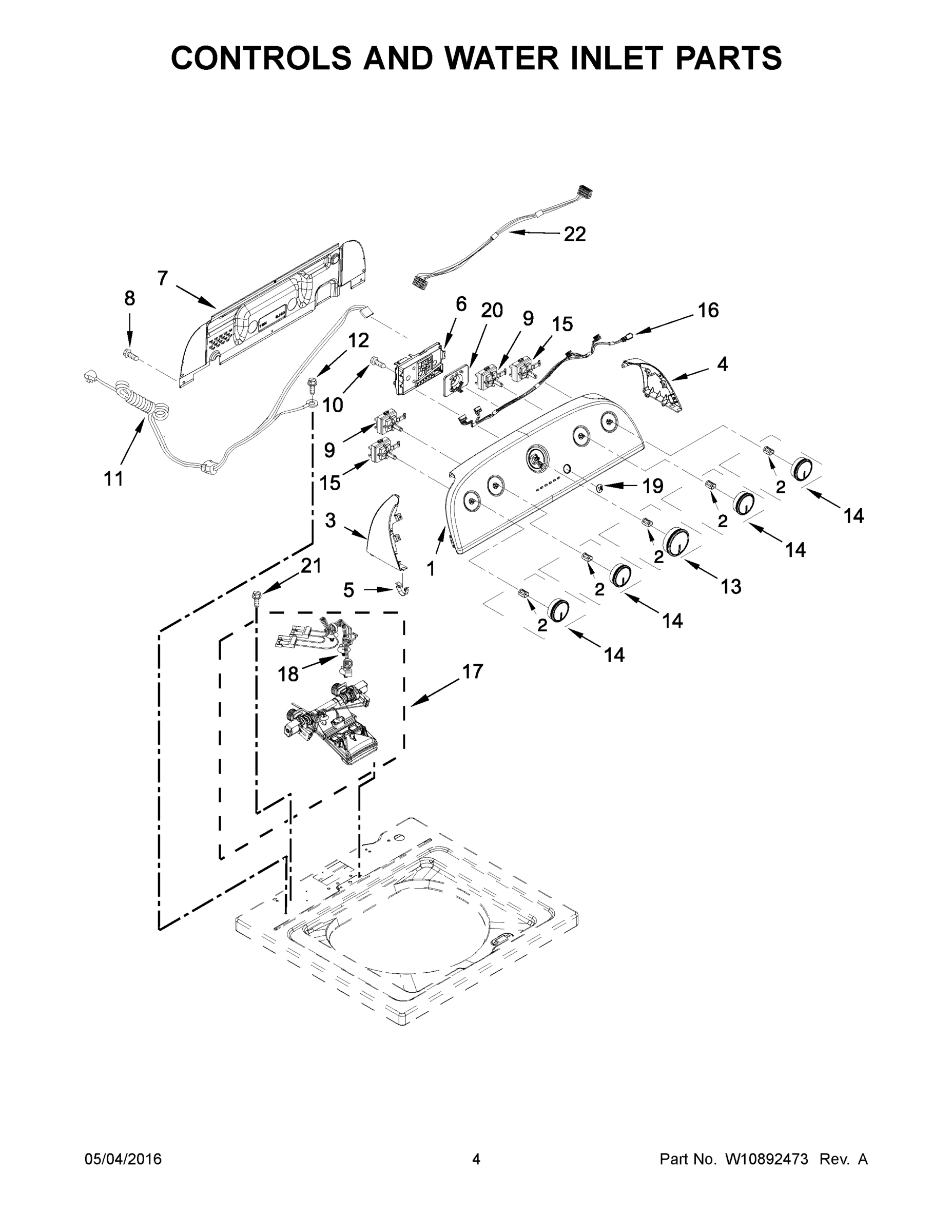 03 - CONTROLS AND WATER INLET PARTS
