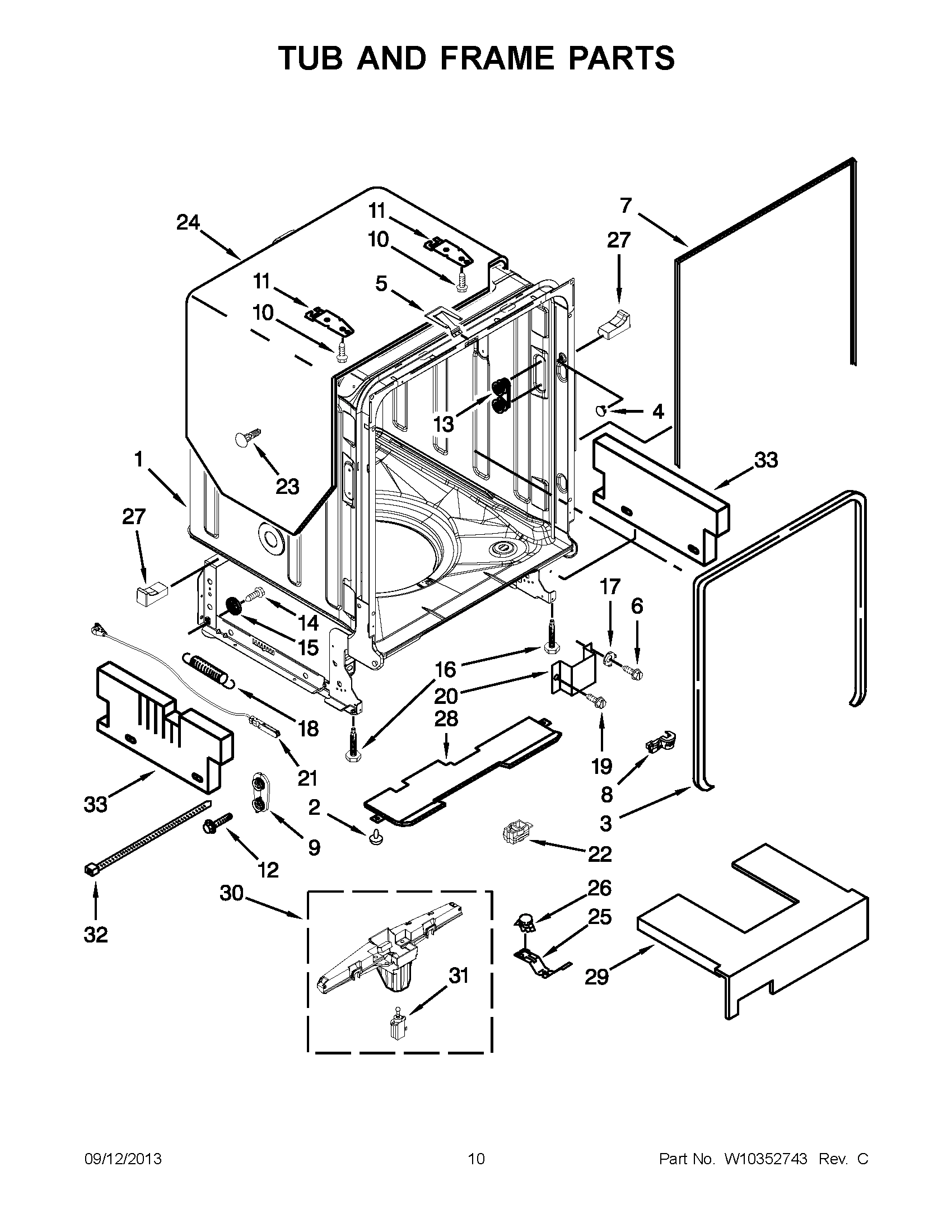 06 - TUB AND FRAME PARTS
