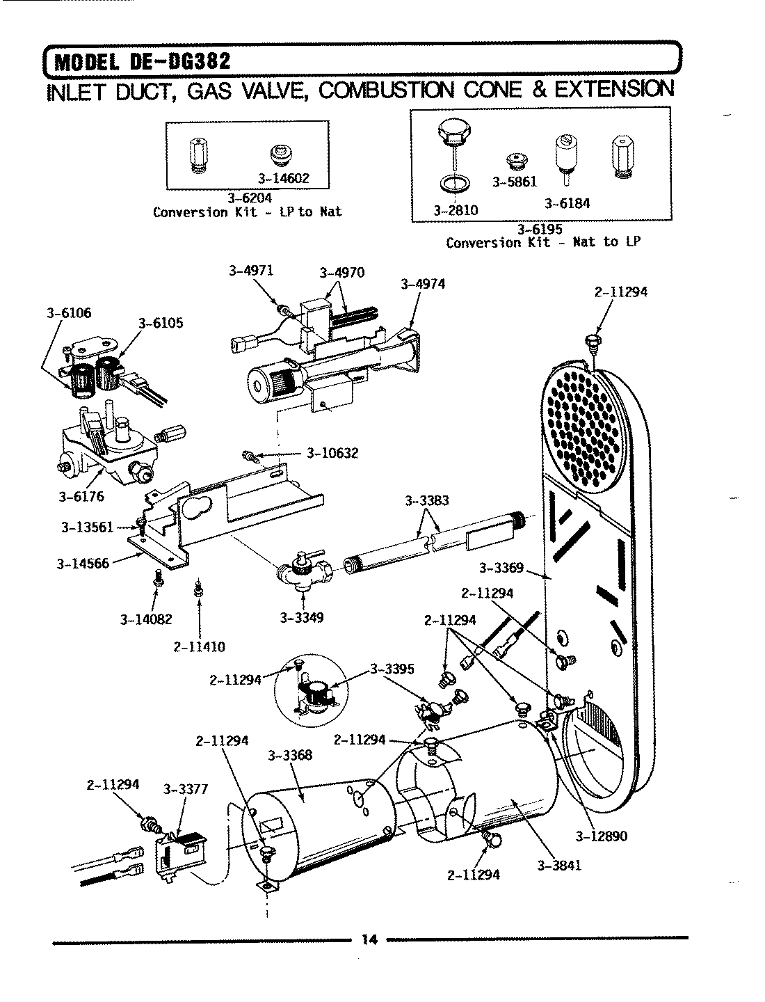 04 - INLET DUCT, GAS VALVE, CONE & EXTENSION