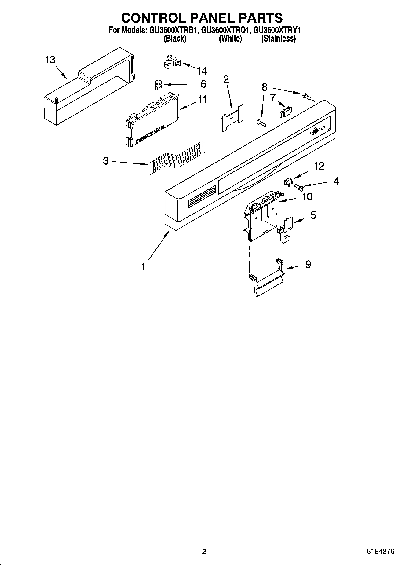 02 - CONTROL PANEL PARTS