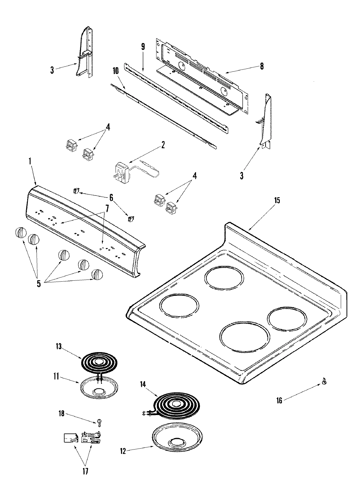 02 - CONTROL PANEL/TOP ASSEMBLY