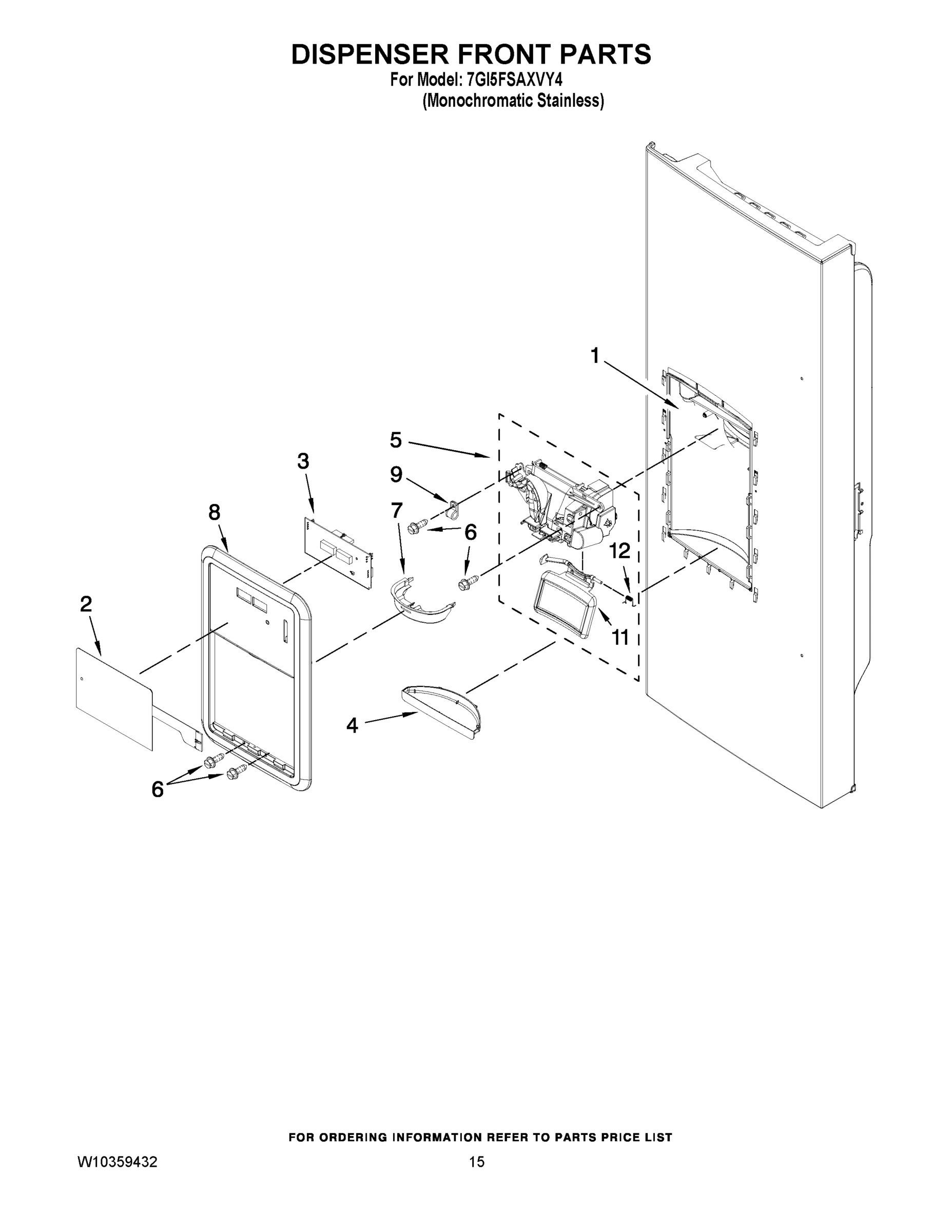 08 - DISPENSER FRONT PARTS