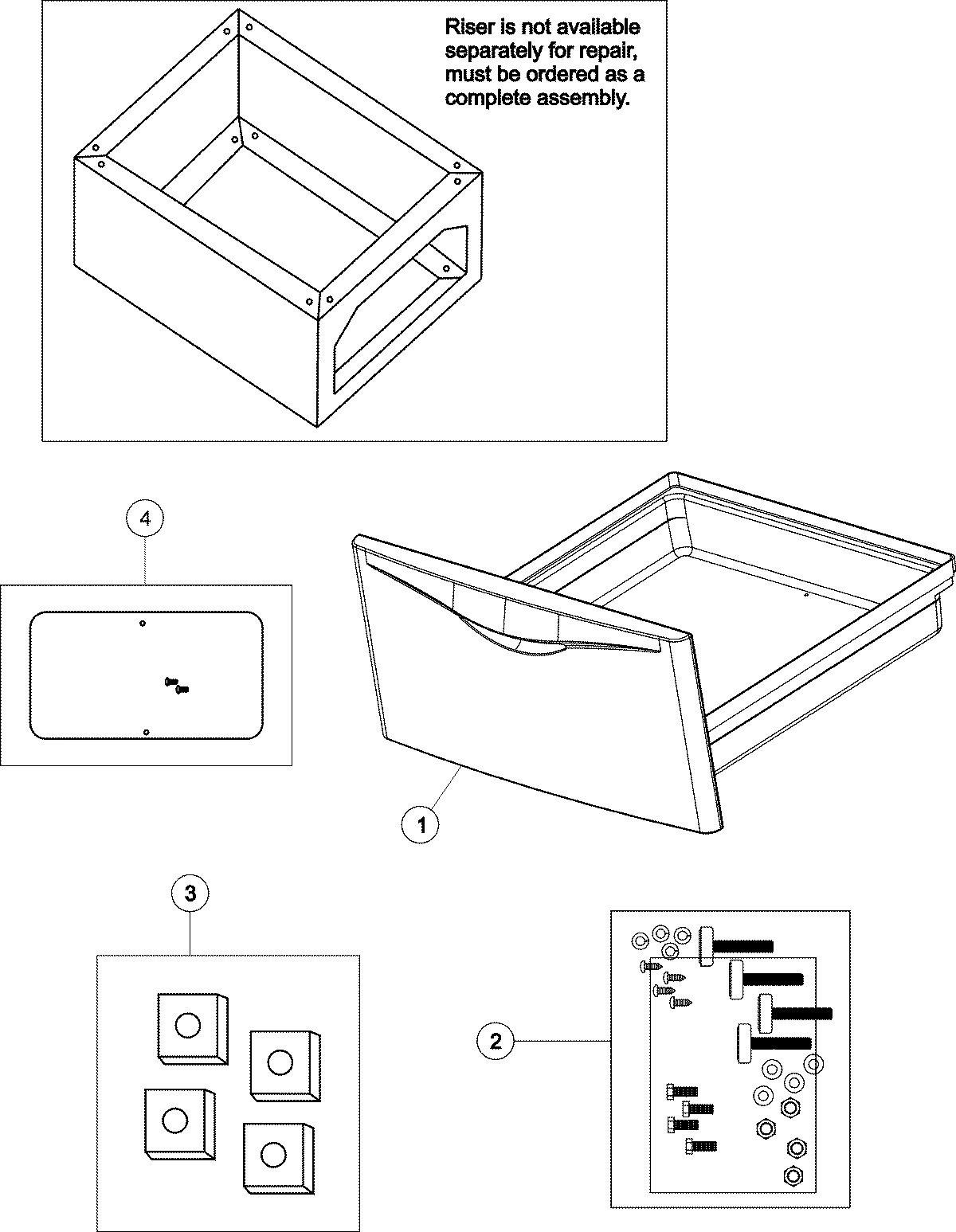 01 - DRAWER ASSEMBLY AND ACCESSORY KIT