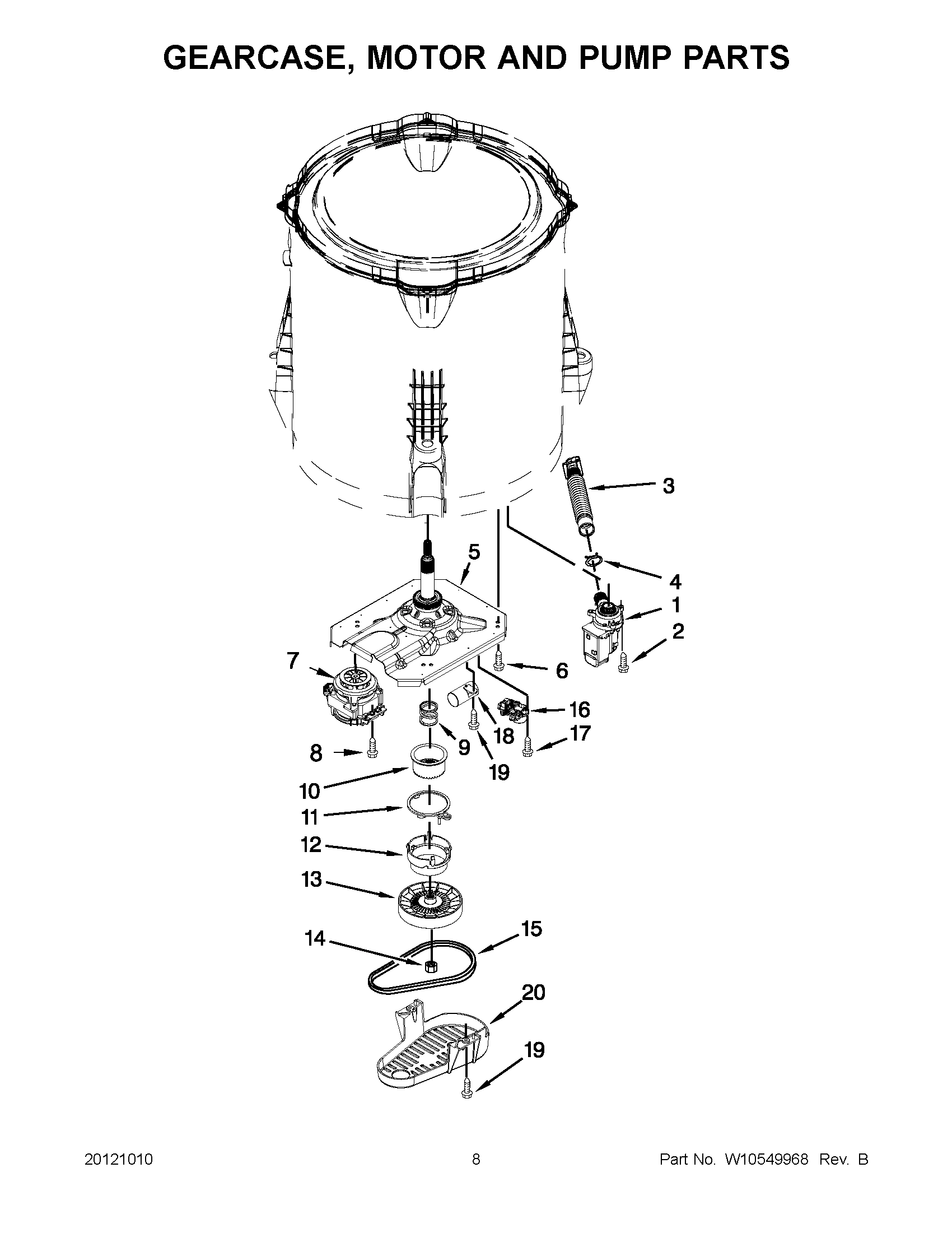 04 - GEARCASE, MOTOR AND PUMP PARTS