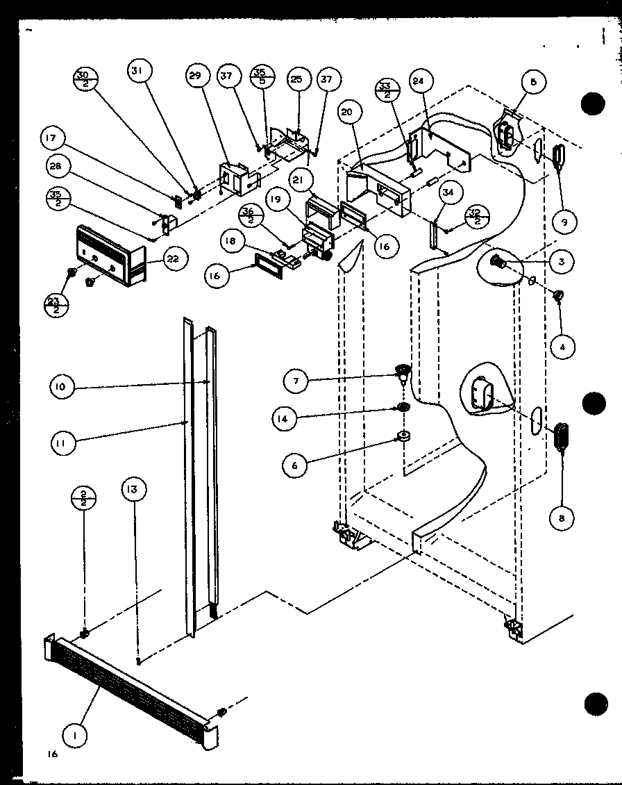 10 - REF/FZ CONTROLS AND CABINET PARTS