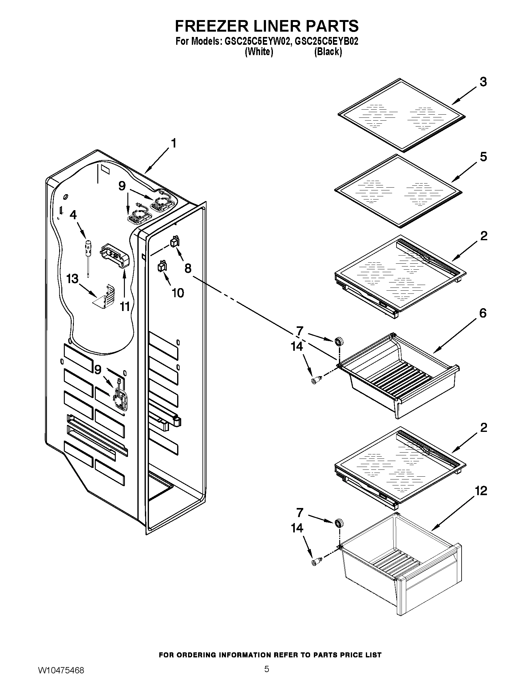 04 - FREEZER LINER PARTS