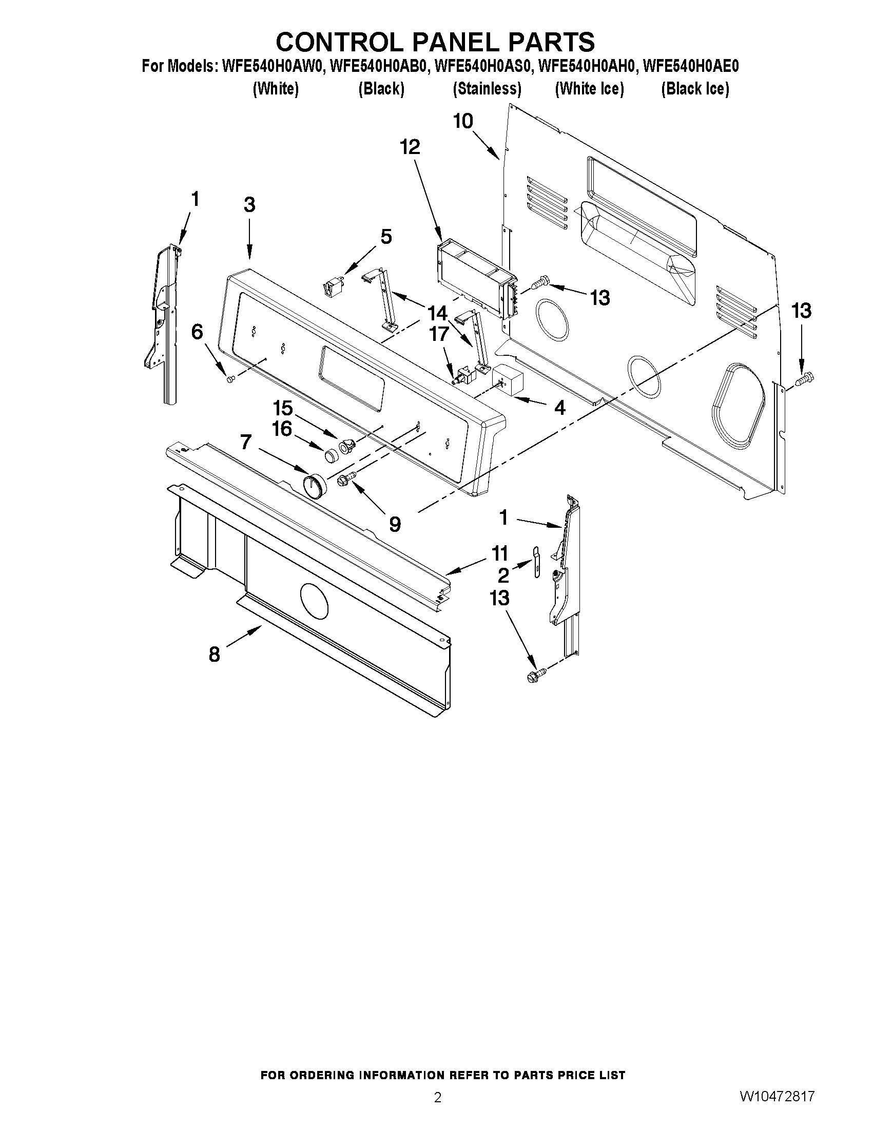 02 - CONTROL PANEL PARTS