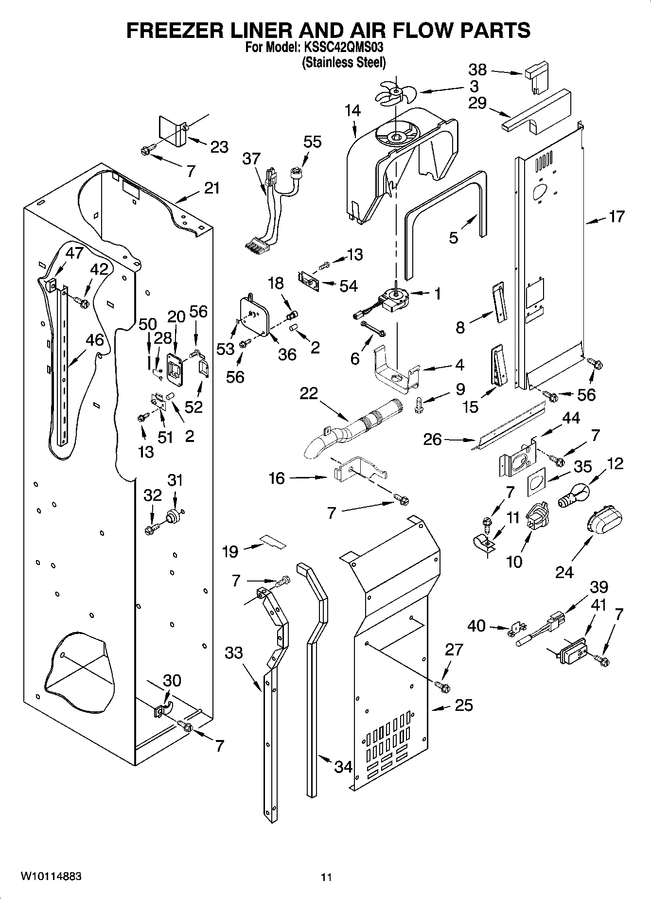 08 - FREEZER LINER AND AIR FLOW PARTS