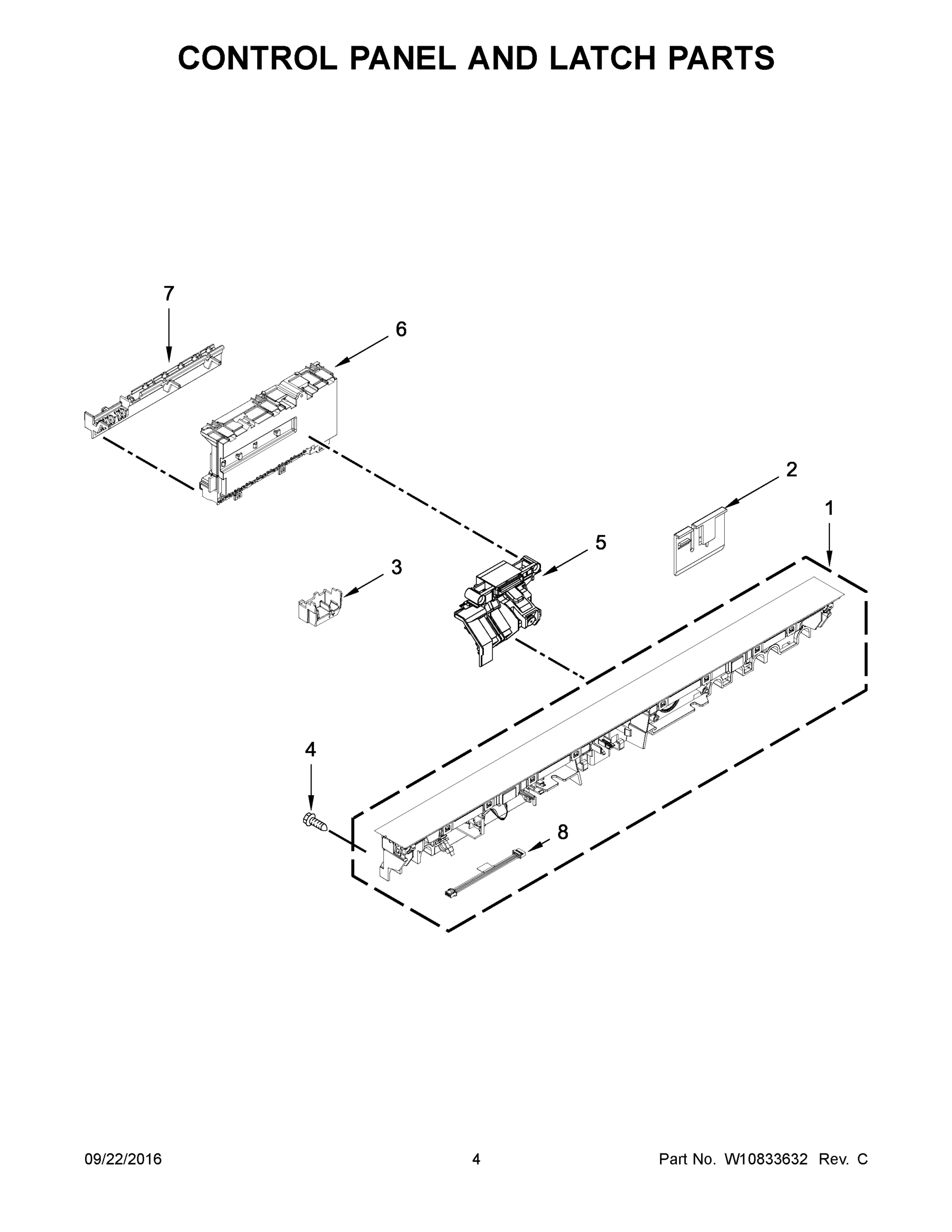 03 - CONTROL PANEL AND LATCH PARTS