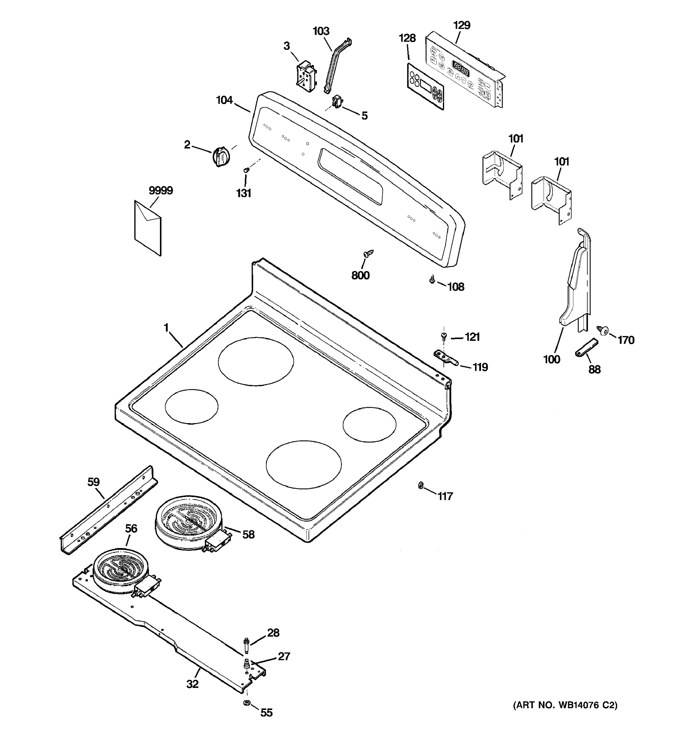 CONTROL PANEL & COOKTOP