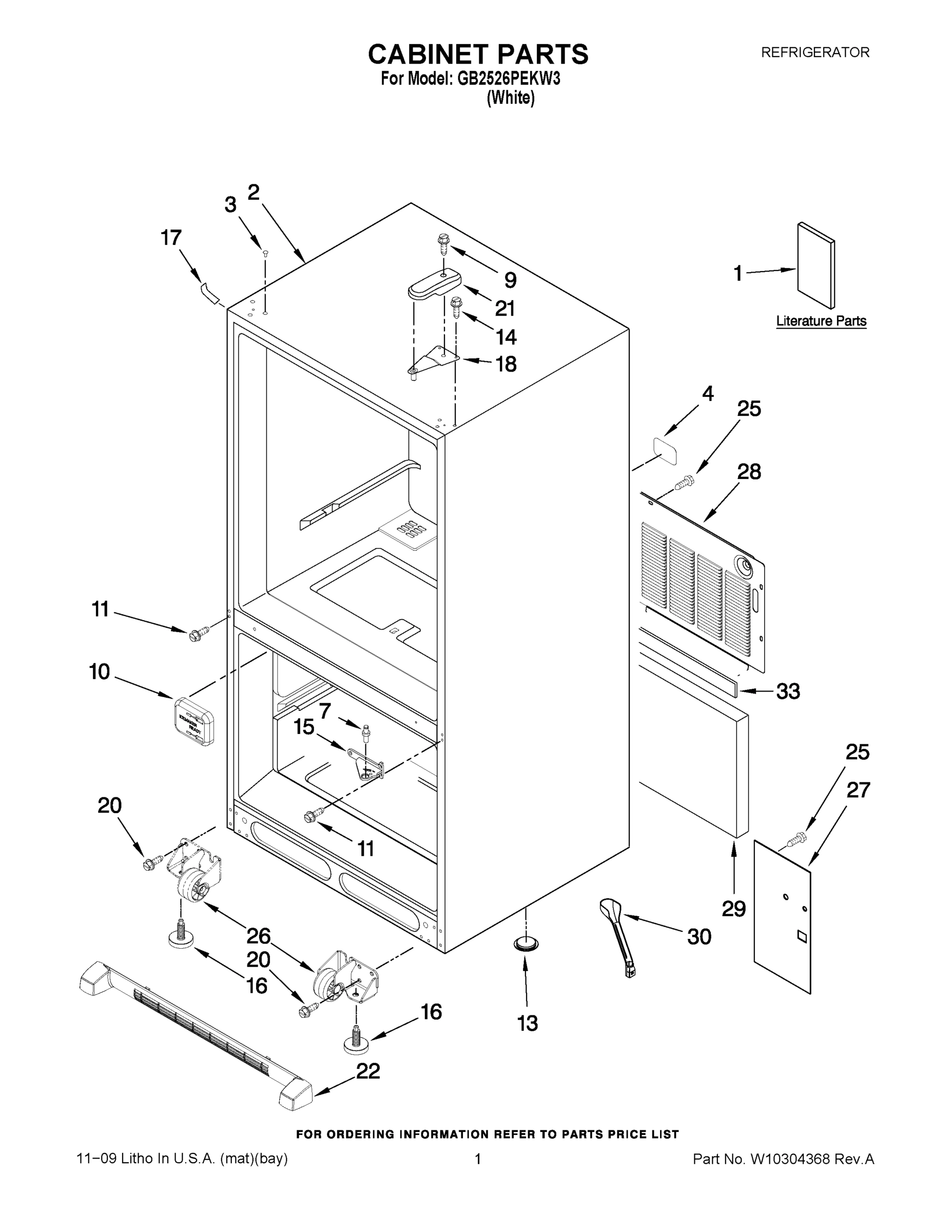 01 - CABINET PARTS