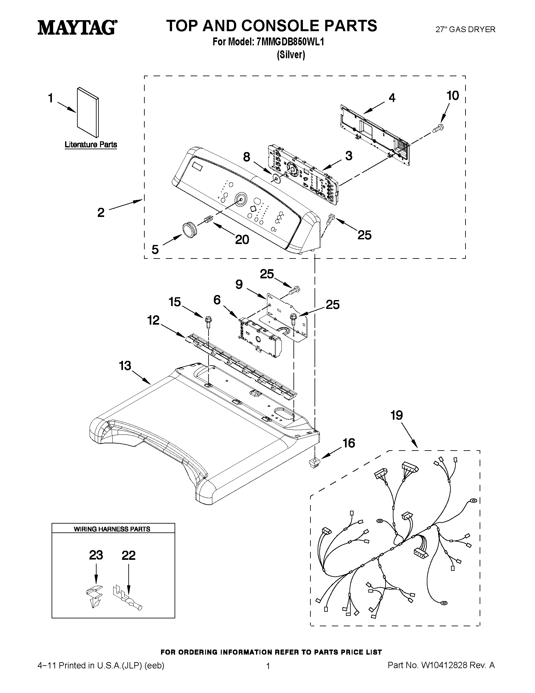 01 - TOP AND CONSOLE PARTS