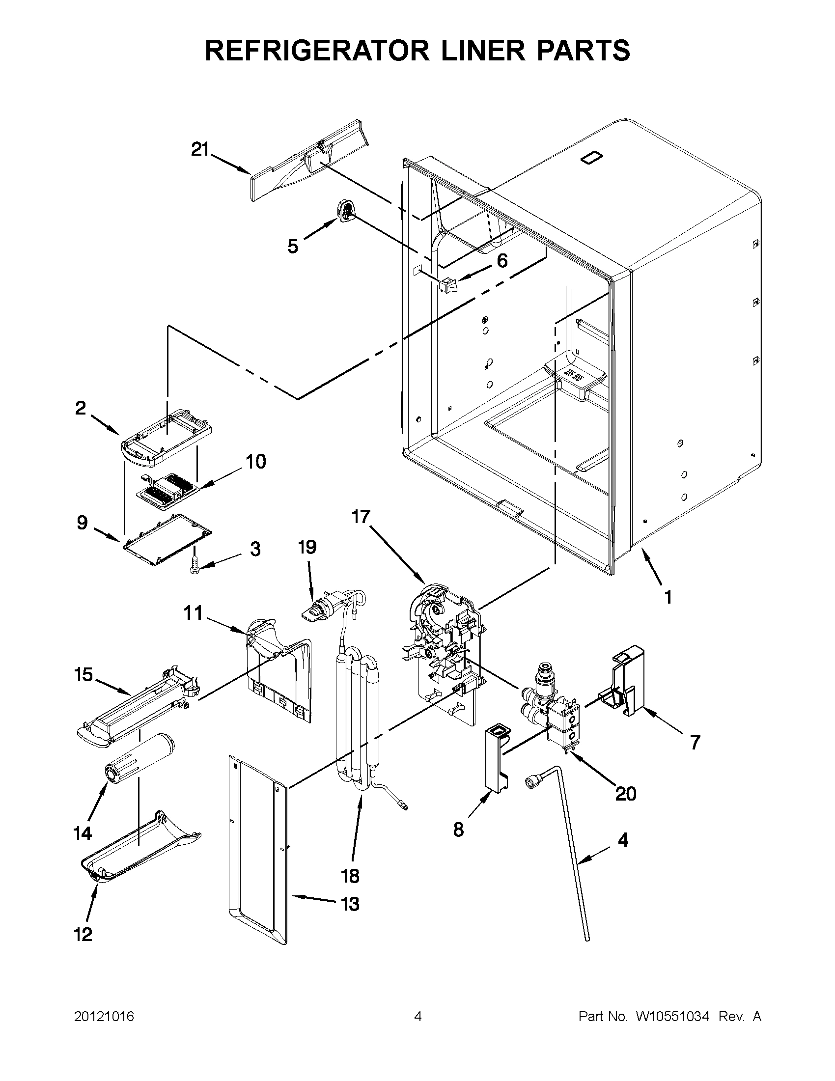02 - REFRIGERATOR LINER PARTS