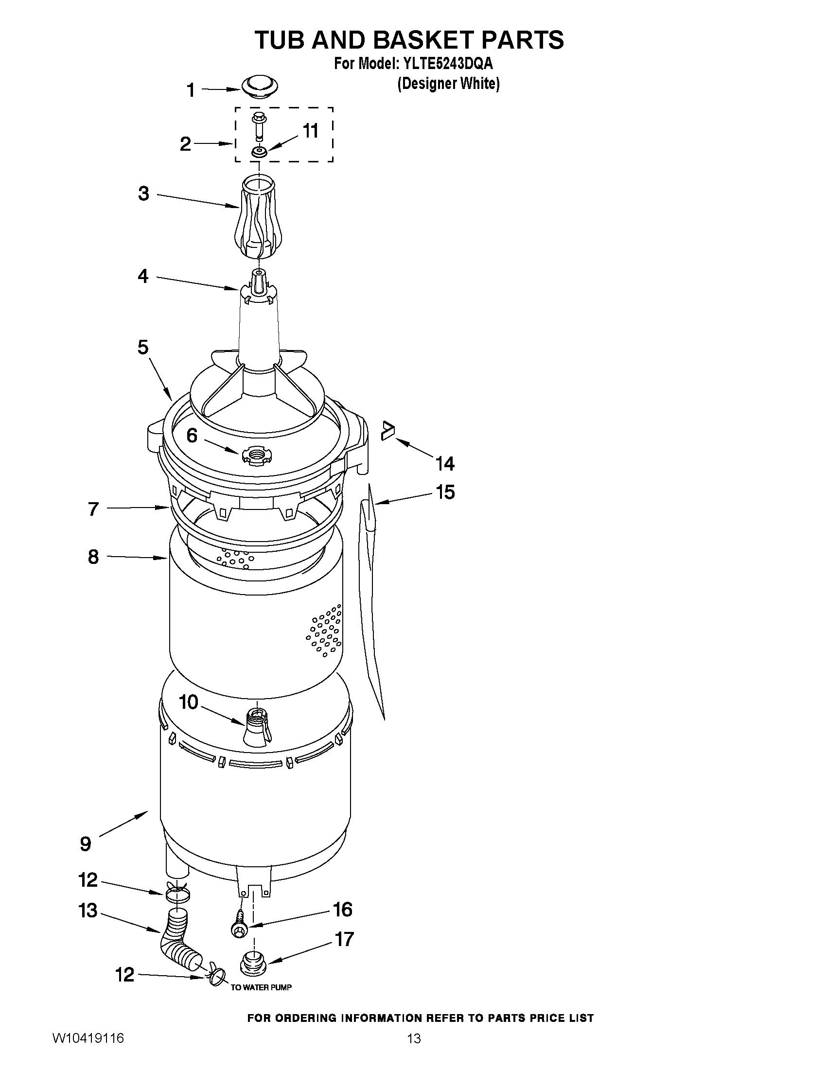 10 - TUB AND BASKET PARTS