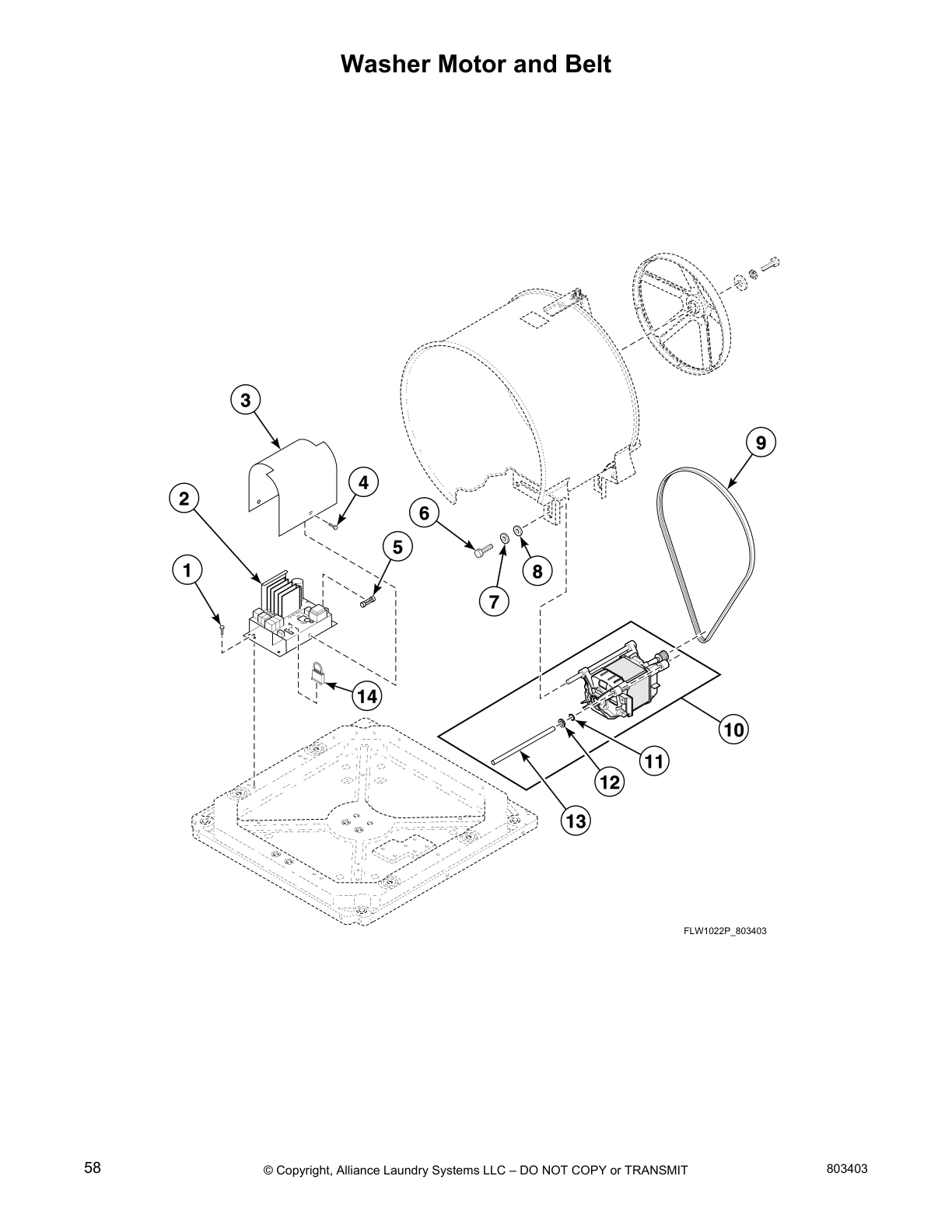 Washer Motor and Belt