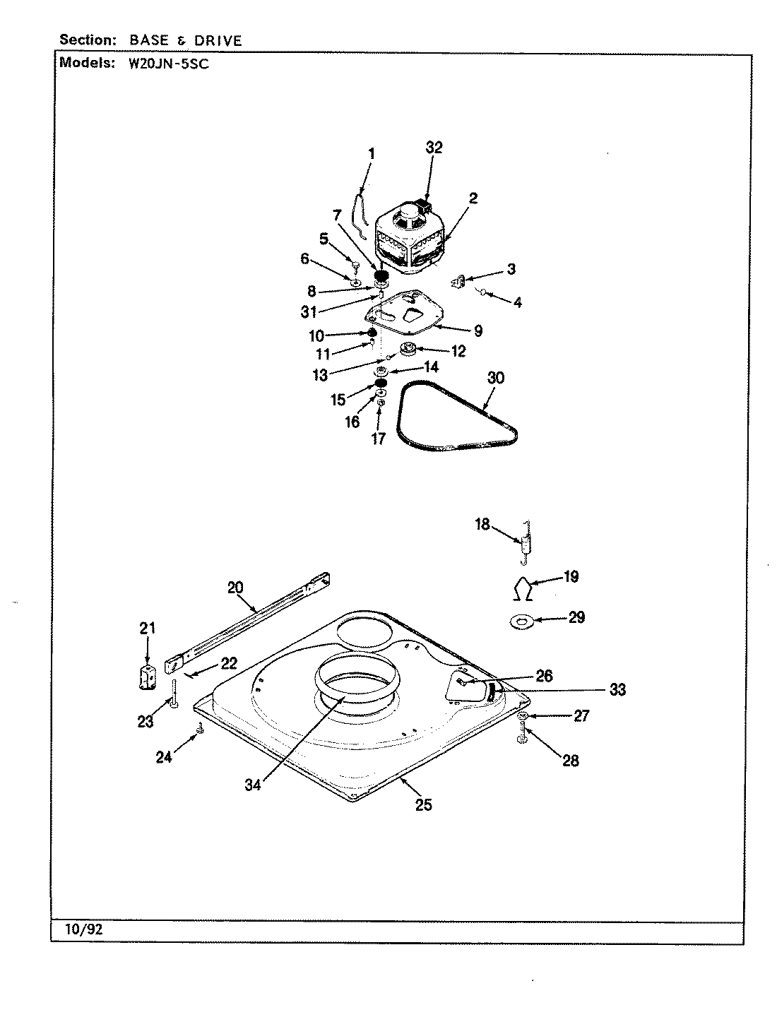 01 - BASE & DRIVE (W20JN5SC)(REV. A-D)