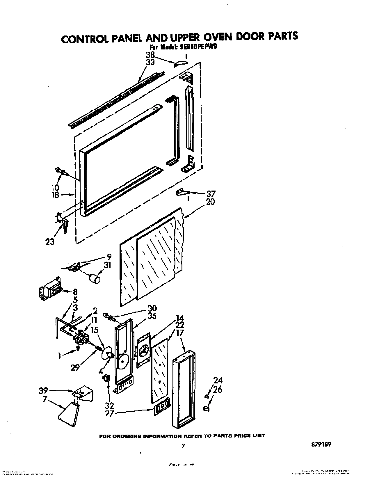 05 - CONTROL PANEL AND UPPER OVEN DOOR