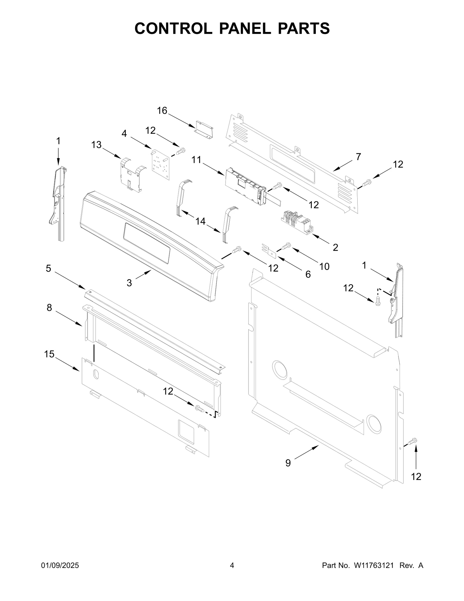 CONTROL PANEL PARTS