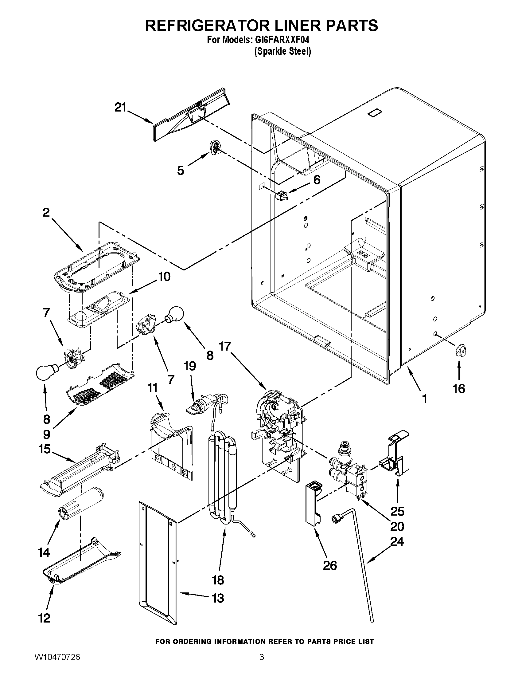 02 - REFRIGERATOR LINER PARTS