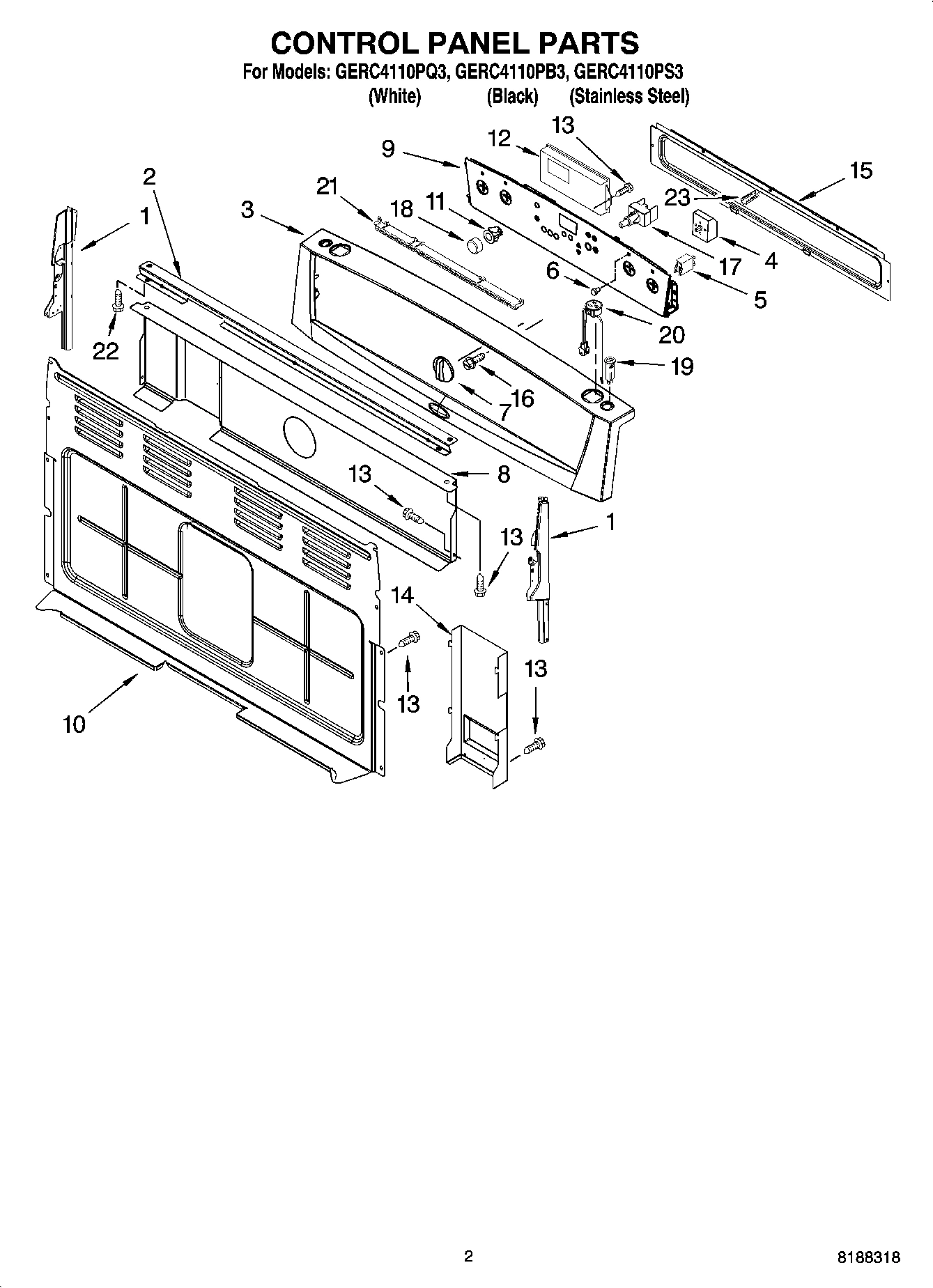 02 - CONTROL PANEL PARTS