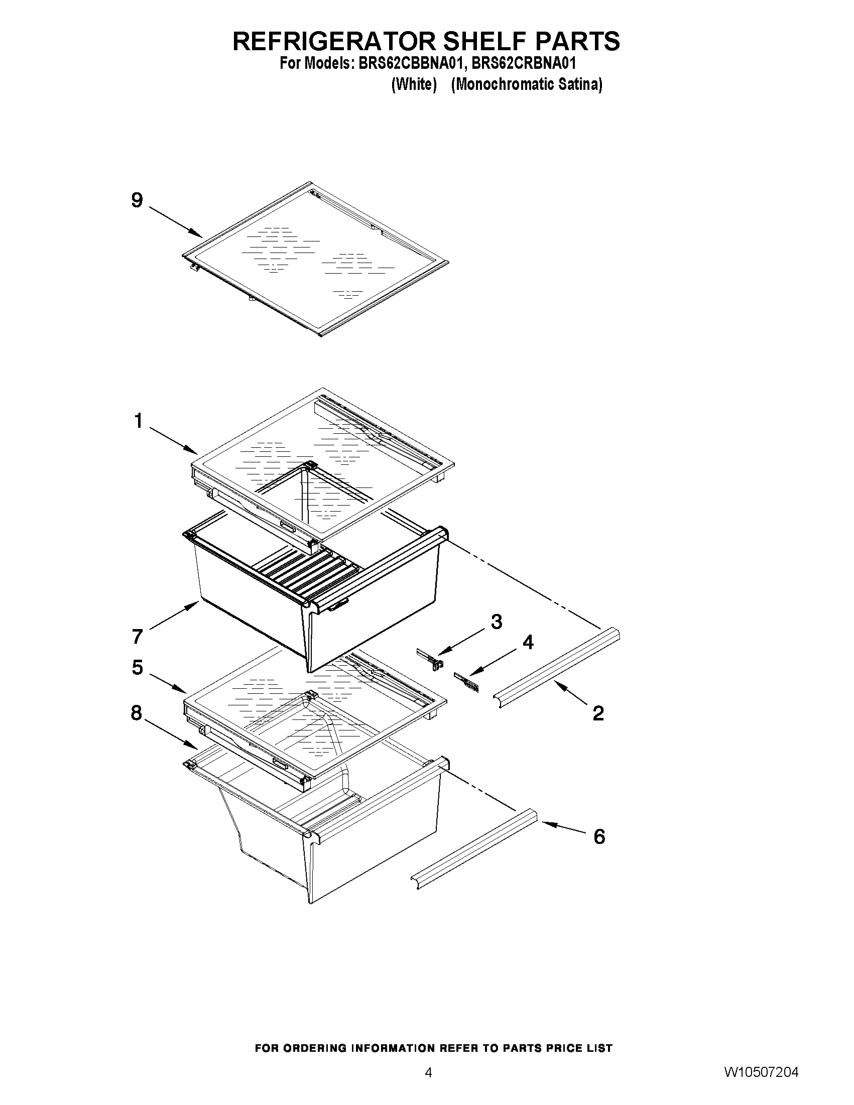 03 - REFRIGERATOR SHELF PARTS