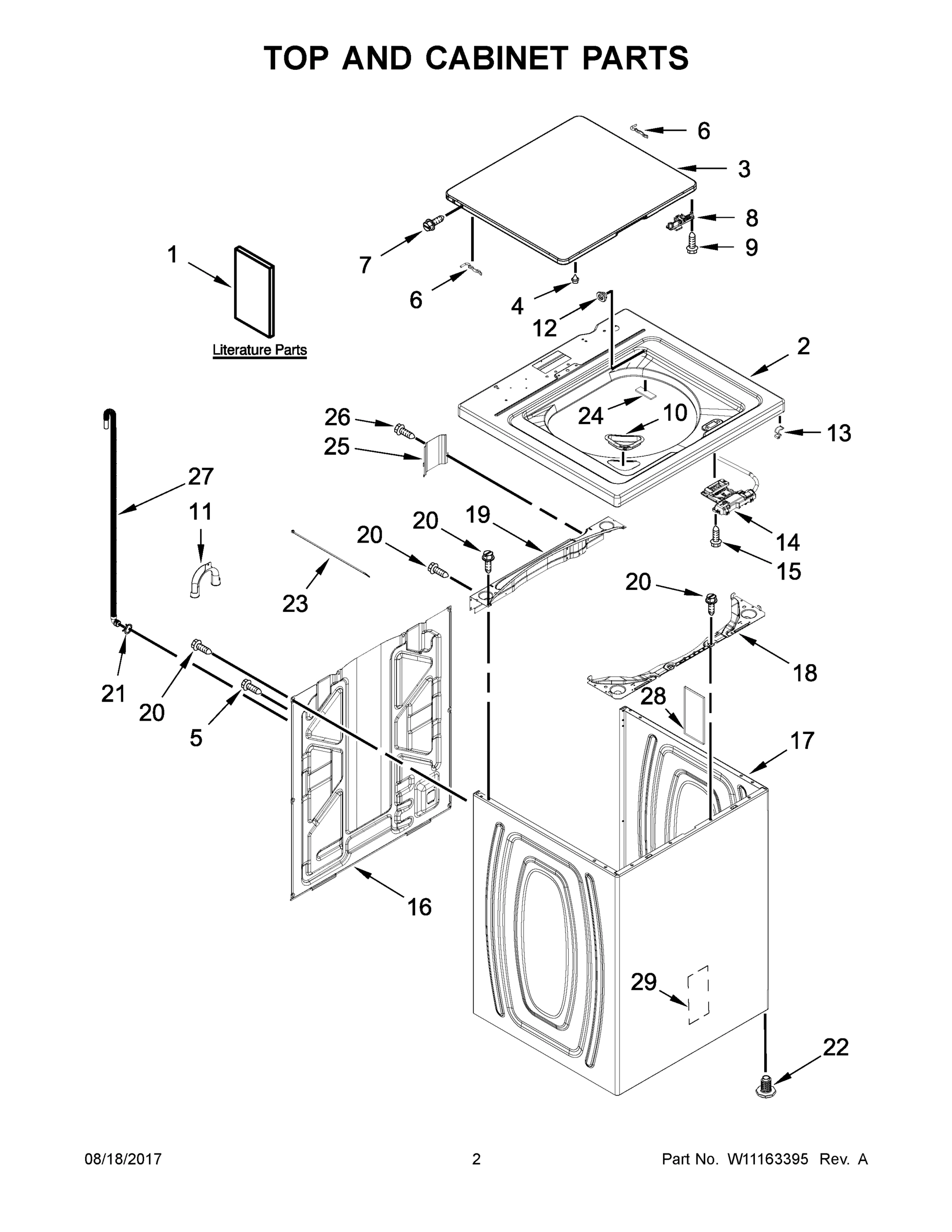 02 - TOP AND CABINET PARTS