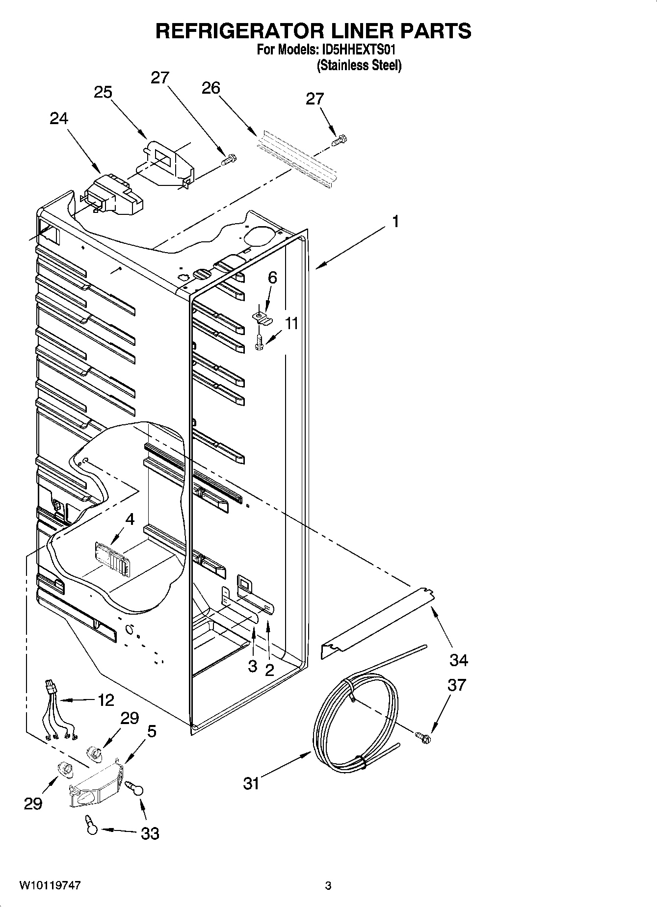 02 - REFRIGERATOR LINER PARTS